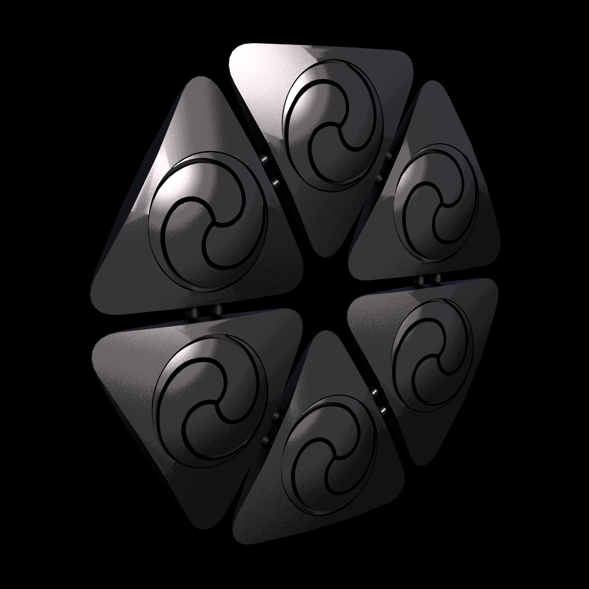 PA12 plastic infused with glass beads for high stiffness and dimensional accuracy, manufactured using 3D printing, with a slightly rough, matte surface finish.