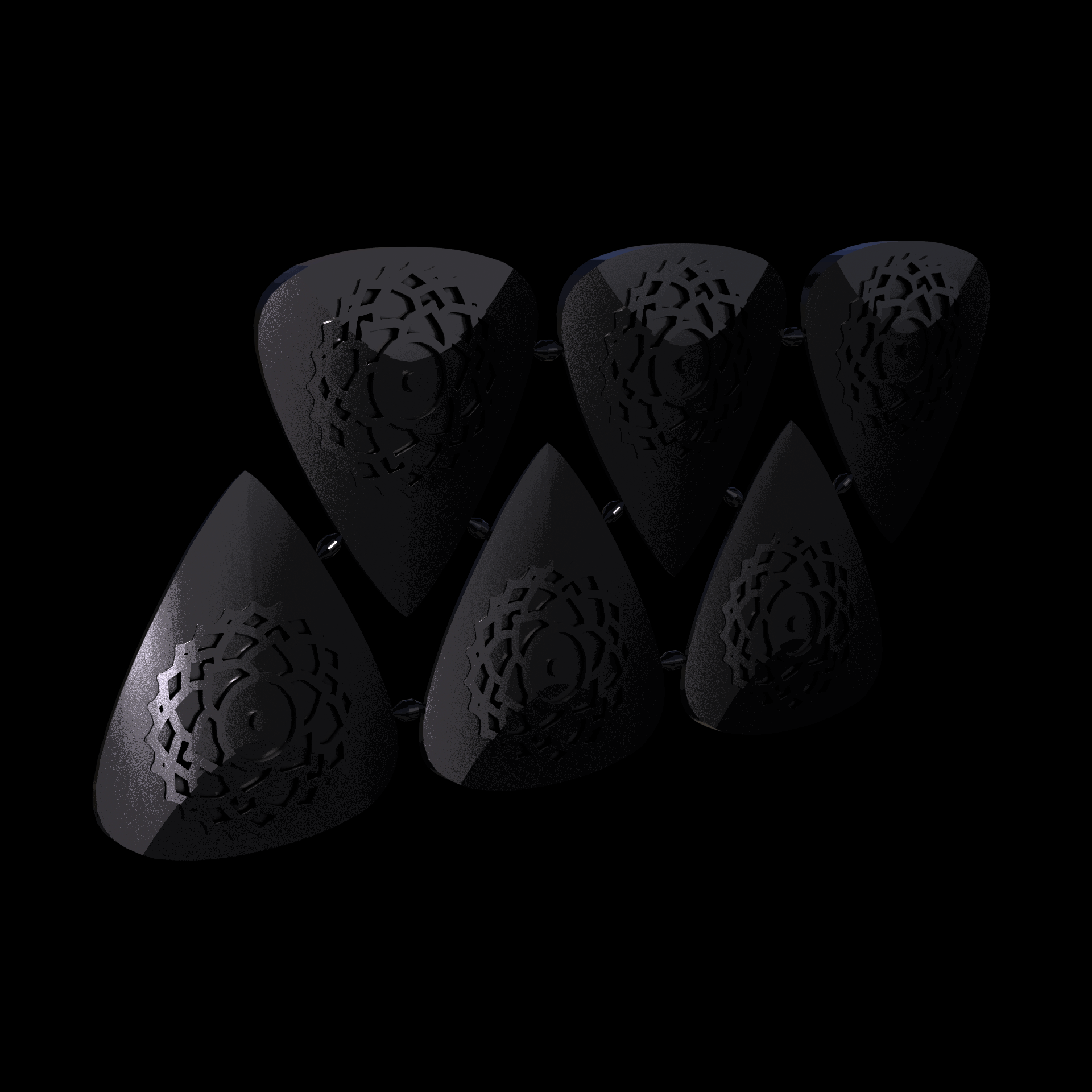 Thermoplastic Polyurethane, manufactured using HP Multi Jet Fusion (3D printing), with a smooth, shiny surface finish, created using a physio-chemical process to vapor smooth the surface.