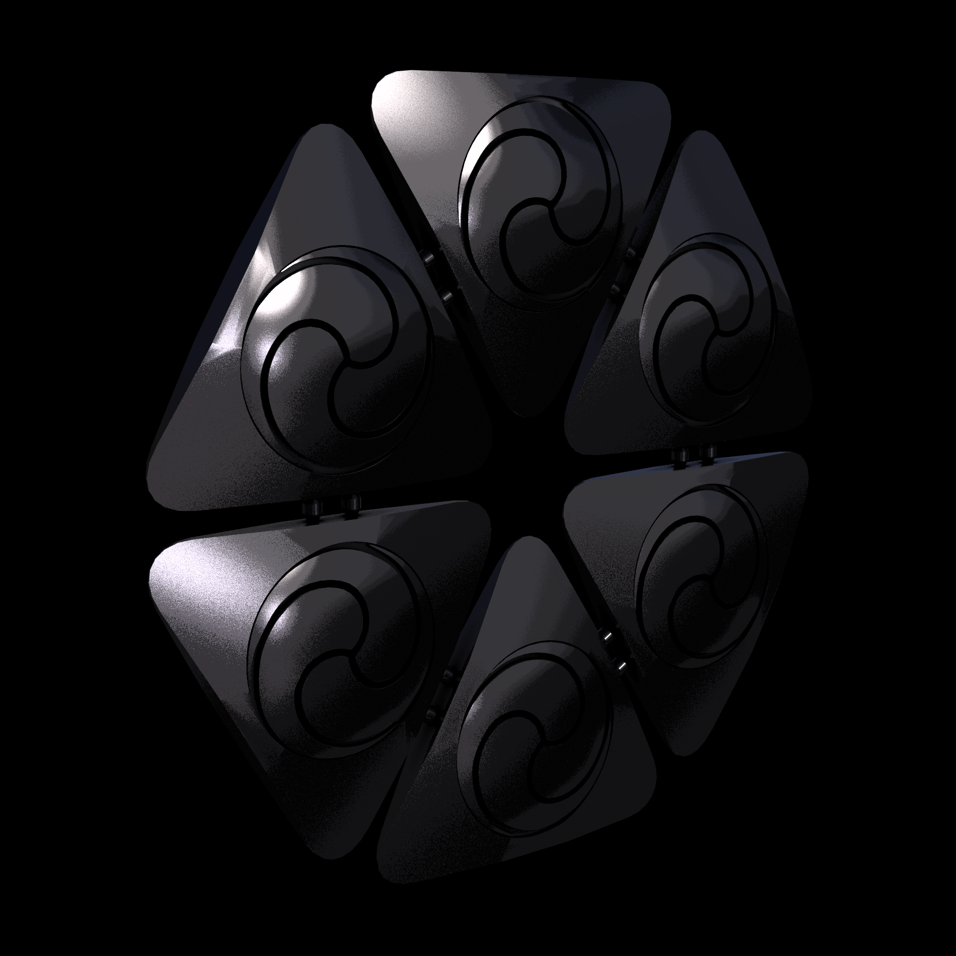 Thermoplastic Polyurethane, manufactured using HP Multi Jet Fusion (3D printing), with a smooth, shiny surface finish, created using a physio-chemical process to vapor smooth the surface.