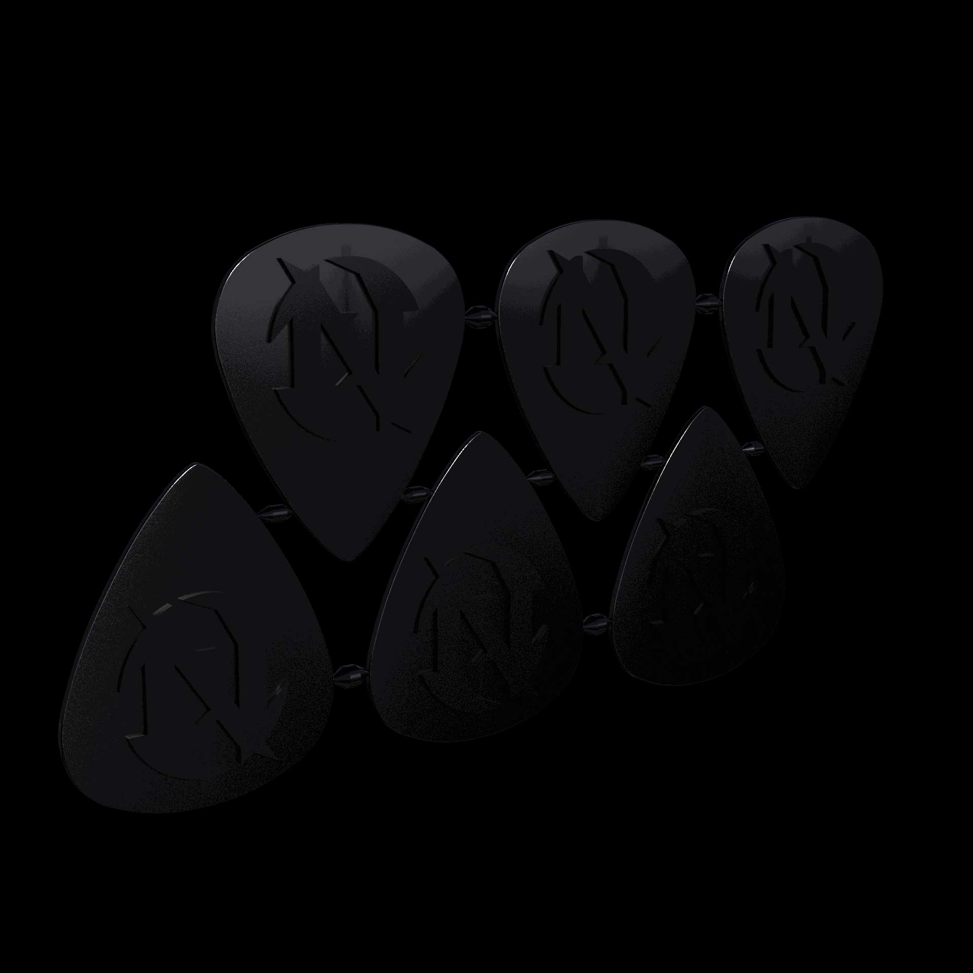 Thermoplastic Polyurethane, manufactured using HP Multi Jet Fusion (3D printing), with a smooth, shiny surface finish, created using a physio-chemical process to vapor smooth the surface.