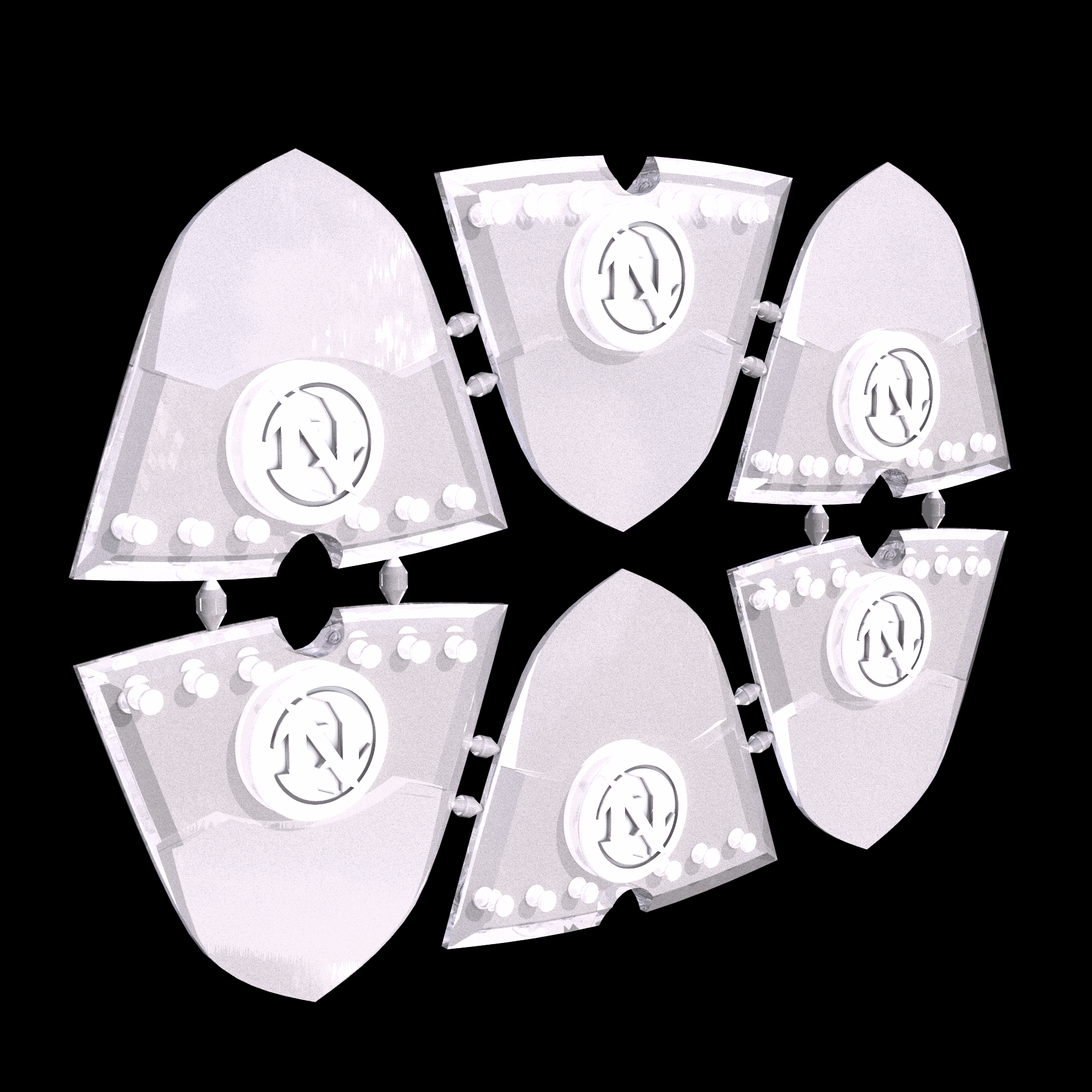 Translucent and rigid acrylate photopolymer, manufactured using Stereolithography (3D printing), that has a smooth surface finish.