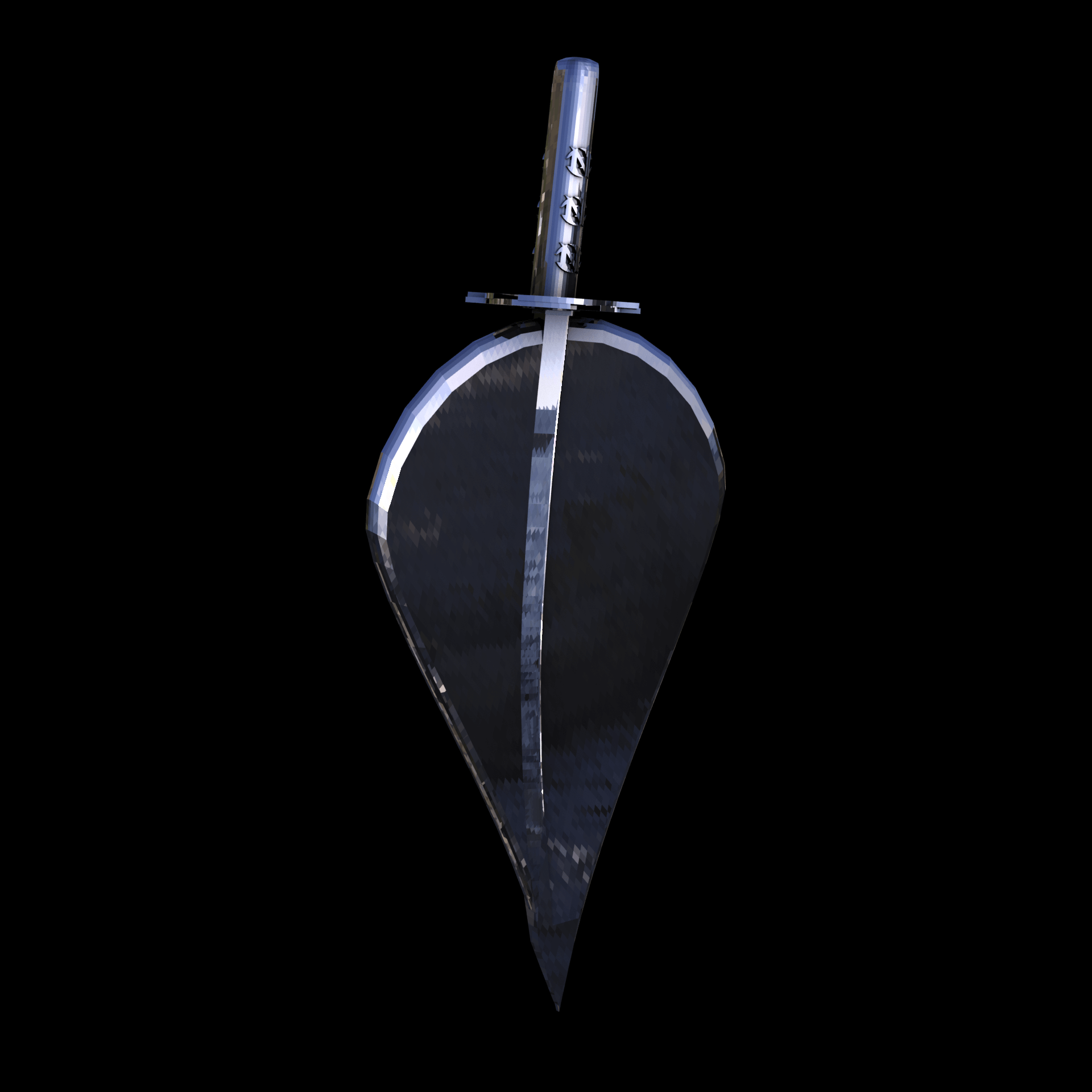 Sterling silver manufactured using wax casting, with extensive polishing reaching intricate details, acheiving a elegant, sleek shiny surface with a fine sheen.