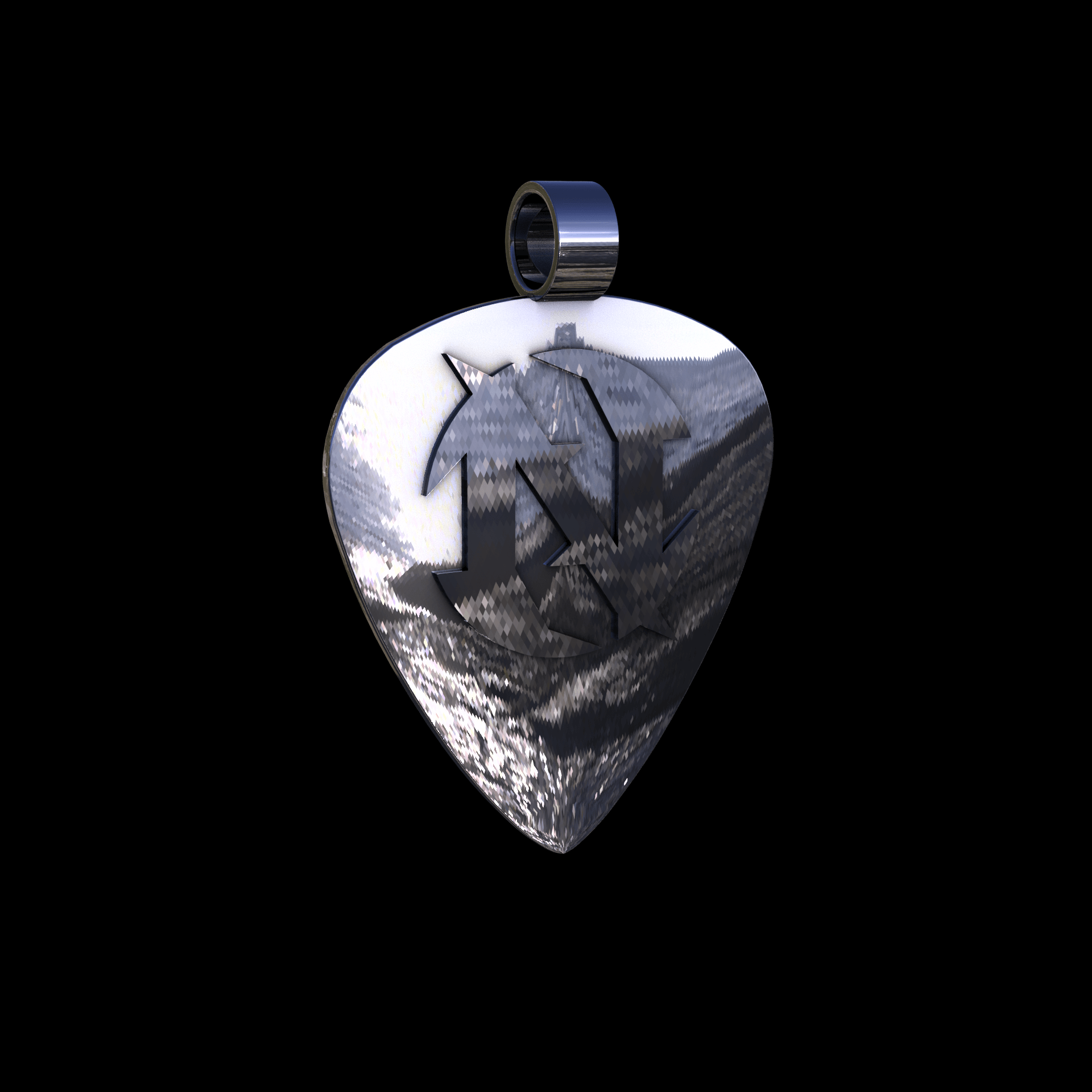 Sterling silver manufactured using wax casting, with extensive polishing reaching intricate details, acheiving a elegant, sleek shiny surface with a fine sheen.