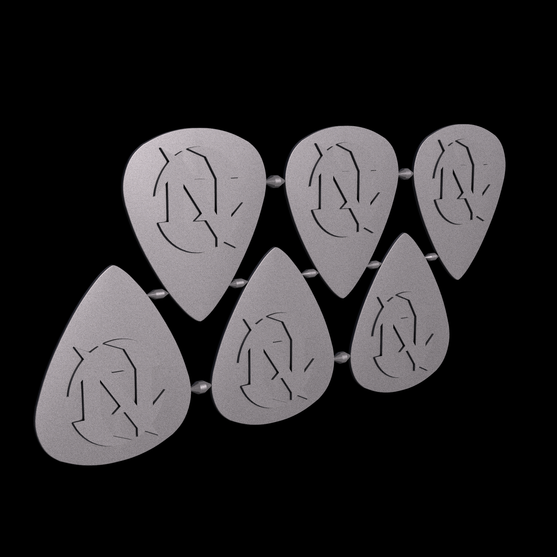 Thermoplastic Polyurethane, manufactured using HP Multi Jet Fusion (3D printing), with a slightly rough, matte surface finish.