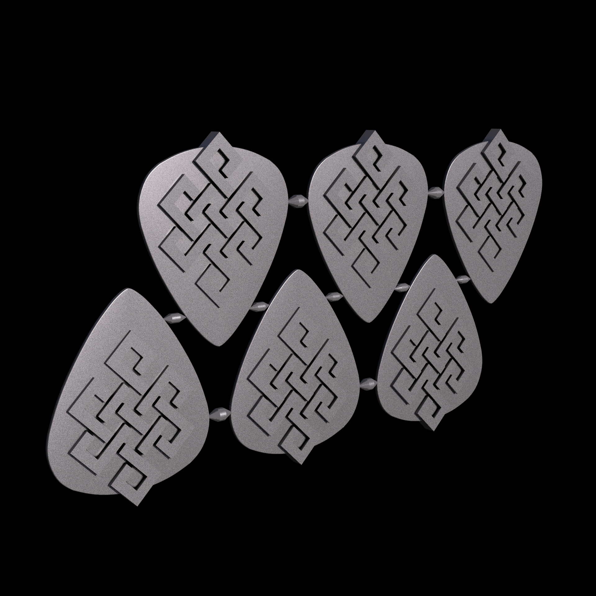 PA12 plastic infused with glass beads for high stiffness and dimensional accuracy, manufactured using 3D printing, with a slightly rough, matte surface finish.