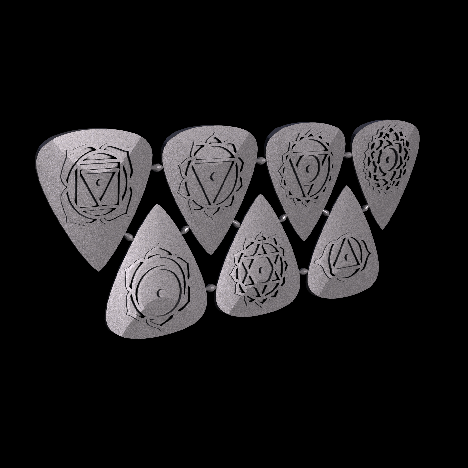 PA12 plastic infused with glass beads for high stiffness and dimensional accuracy, manufactured using 3D printing, with a slightly rough, matte surface finish.