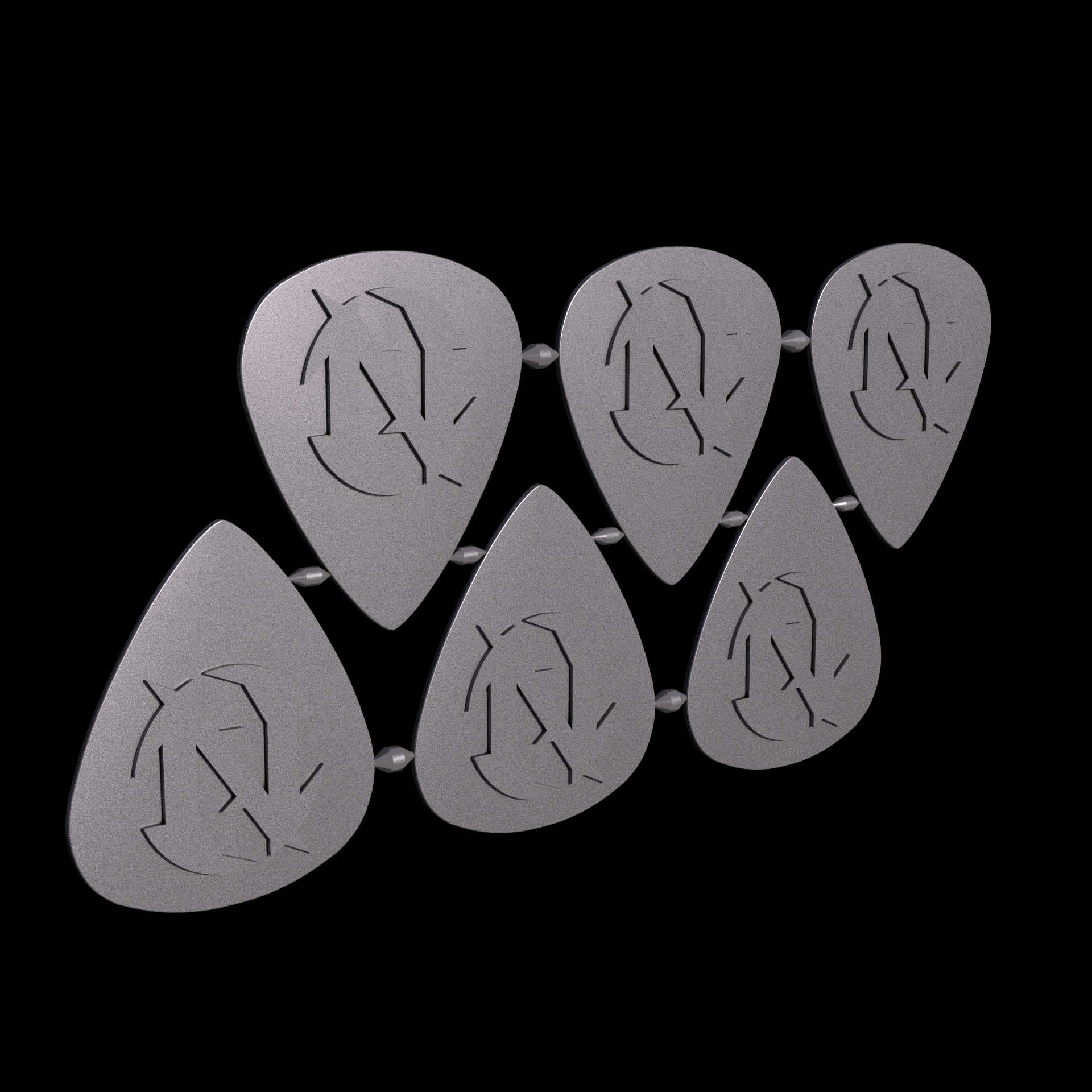 PA12 plastic infused with glass beads for high stiffness and dimensional accuracy, manufactured using 3D printing, with a slightly rough, matte surface finish.