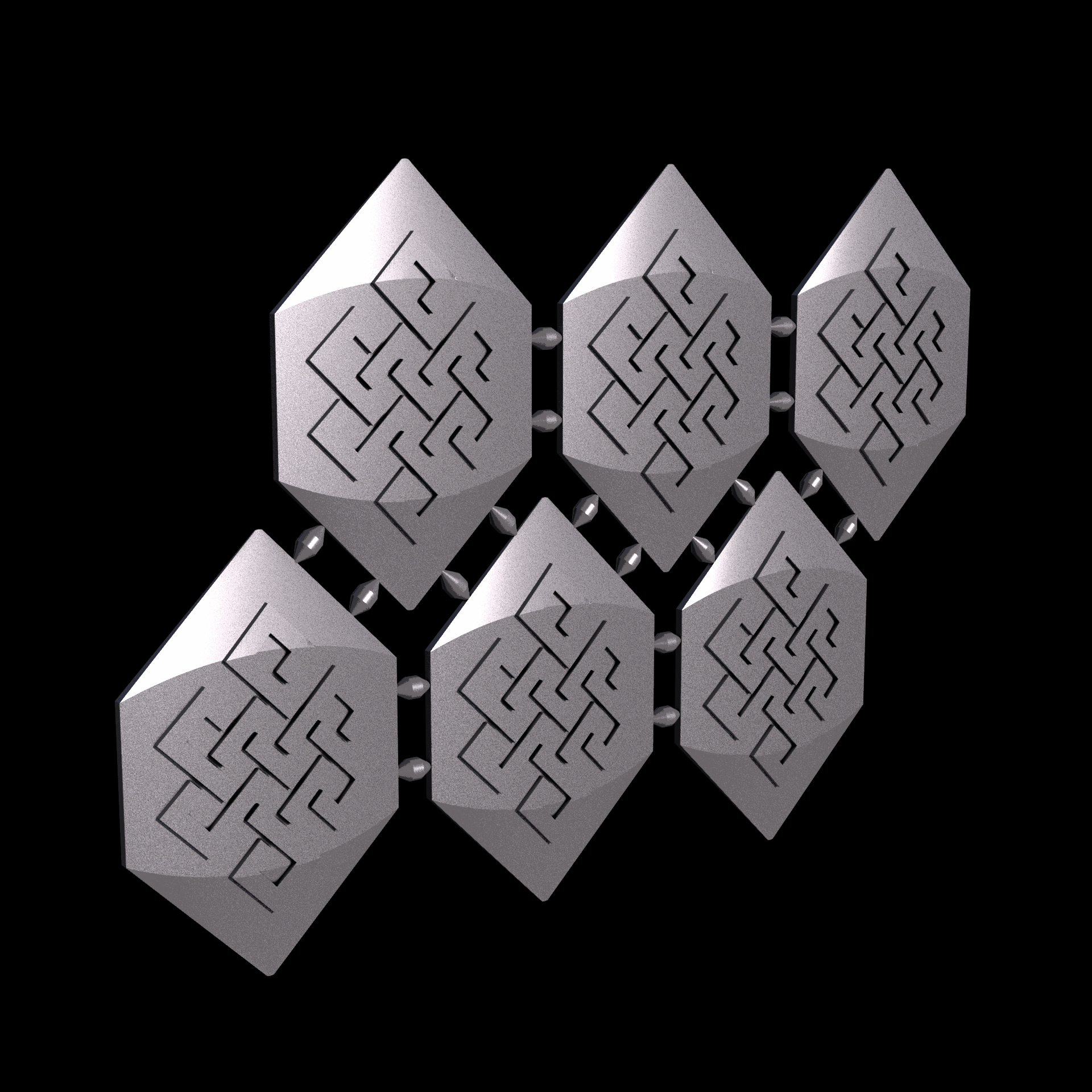 PA12 plastic infused with glass beads for high stiffness and dimensional accuracy, manufactured using 3D printing, with a slightly rough, matte surface finish.