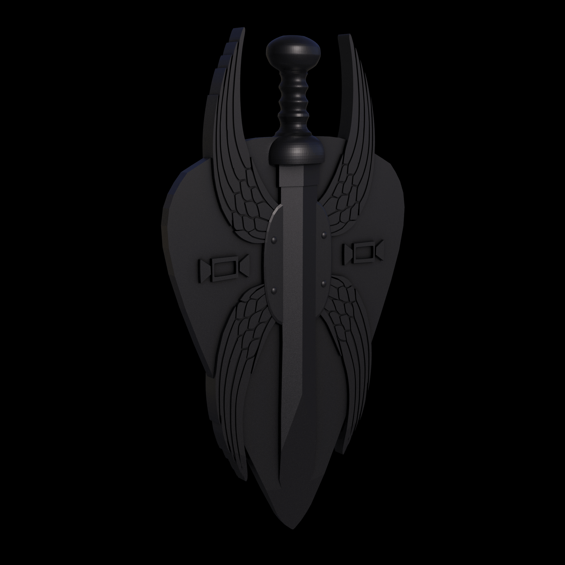 Bronze infused 420 stainless steel, manufactured using 3D printing, treated for a dark grey matte surface finish, with visible print lines.