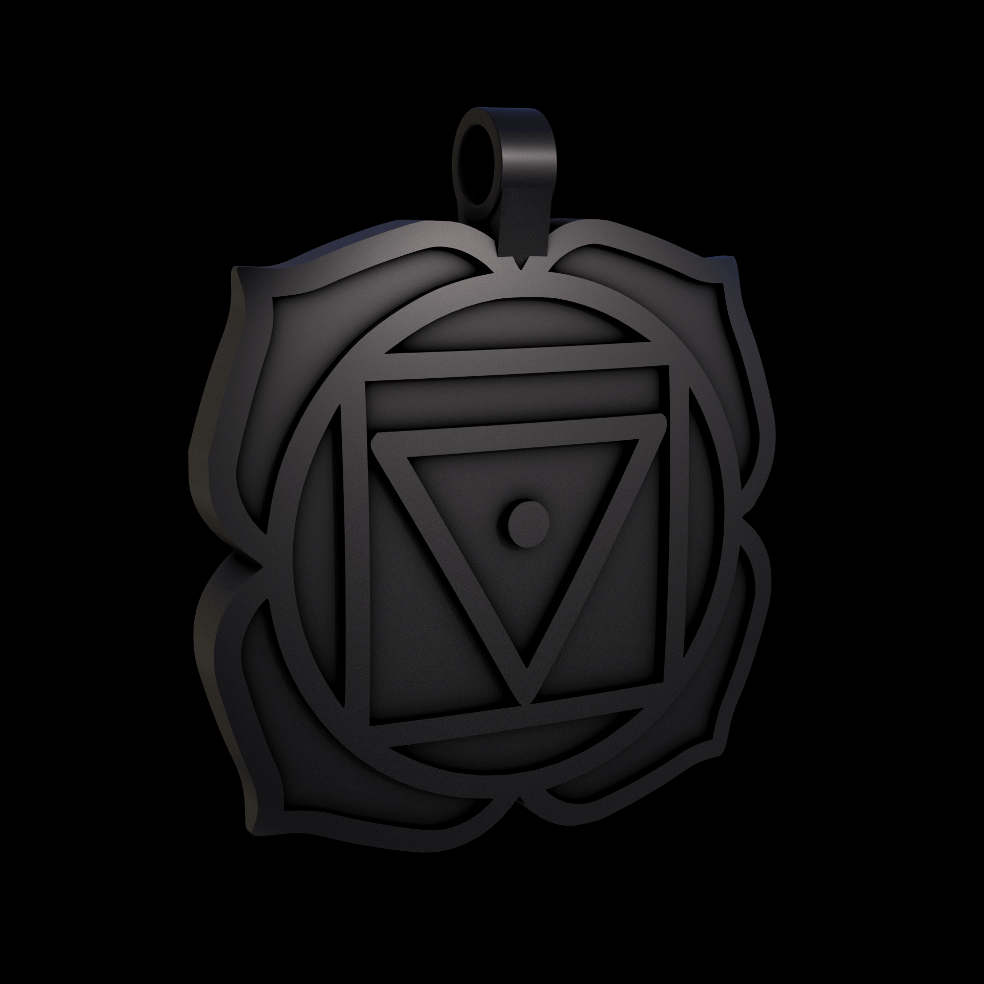 Bronze infused 420 stainless steel, manufactured using 3D printing, treated for a dark grey matte surface finish, with visible print lines.