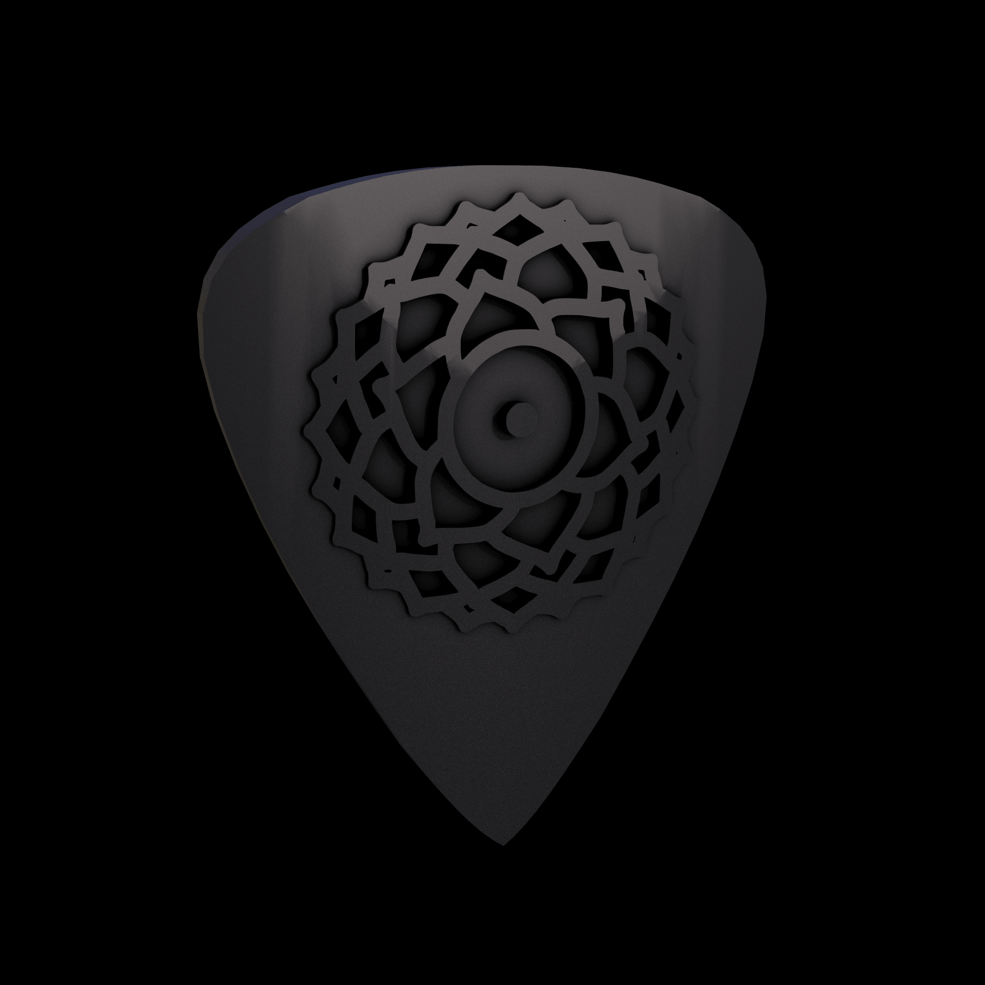 Bronze infused 420 stainless steel, manufactured using 3D printing, treated for a dark grey matte surface finish, with visible print lines.