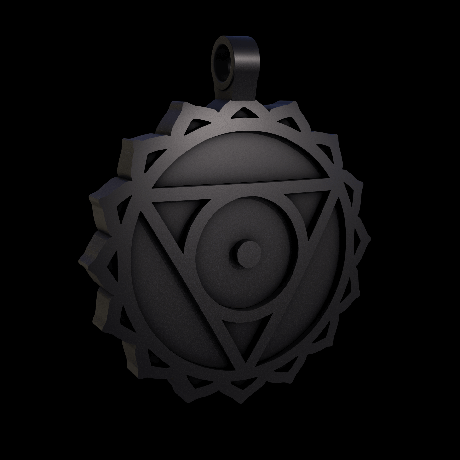 Bronze infused 420 stainless steel, manufactured using 3D printing, treated for a dark grey matte surface finish, with visible print lines.