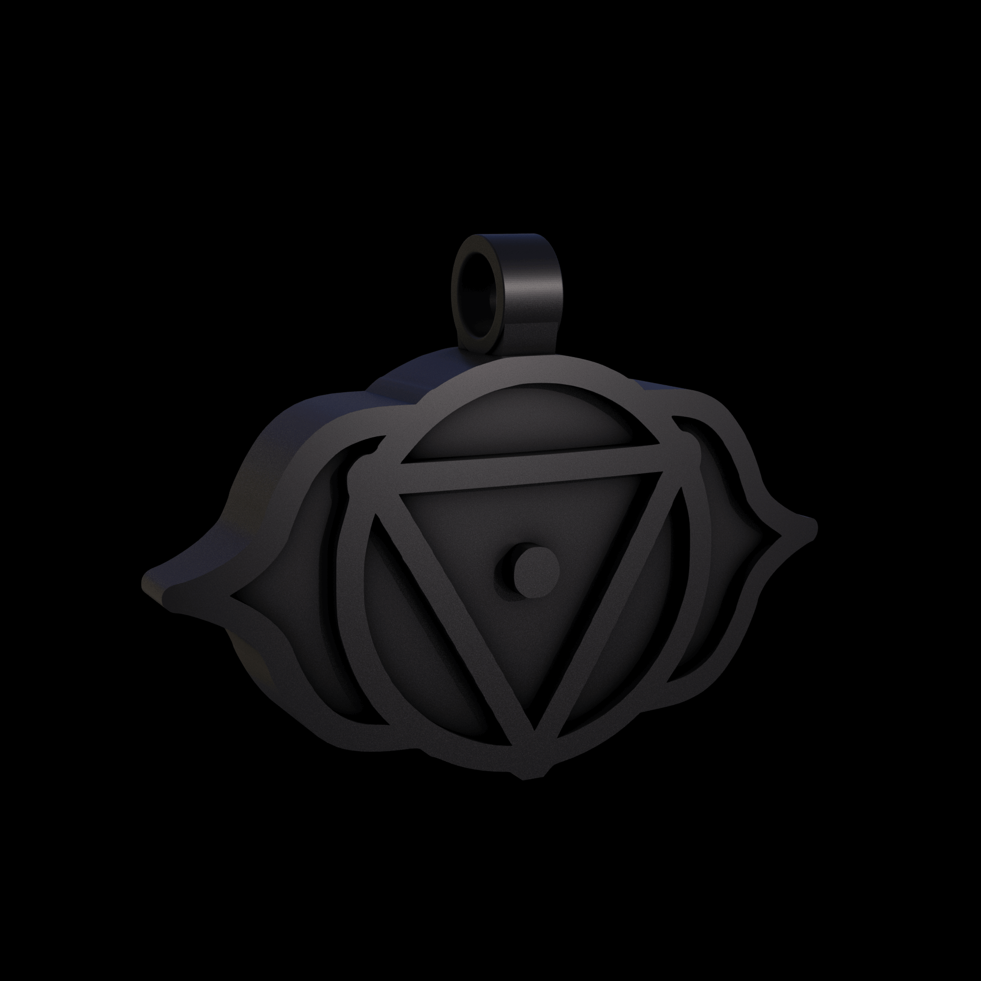 Bronze infused 420 stainless steel, manufactured using 3D printing, treated for a dark grey matte surface finish, with visible print lines.