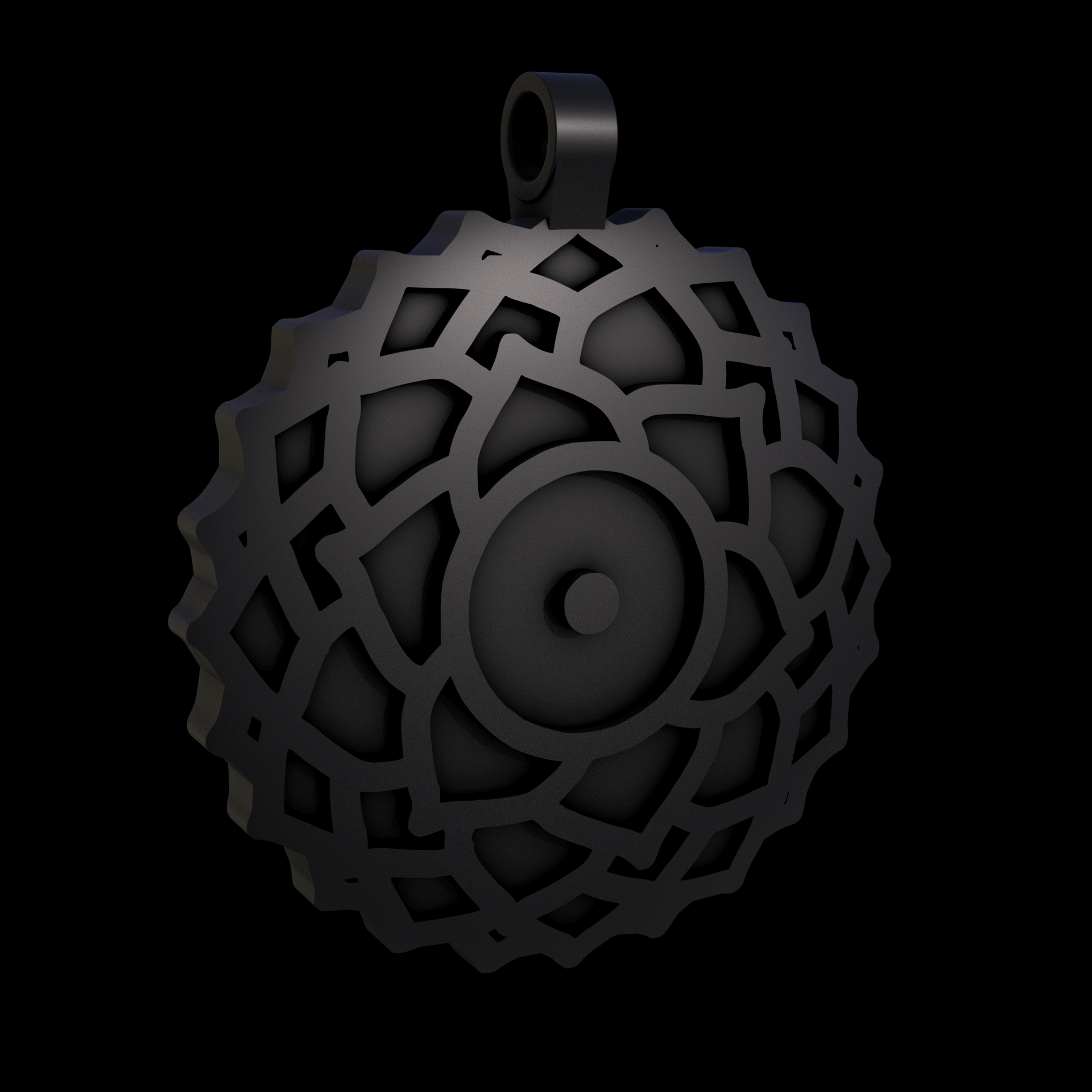 Bronze infused 420 stainless steel, manufactured using 3D printing, treated for a dark grey matte surface finish, with visible print lines.