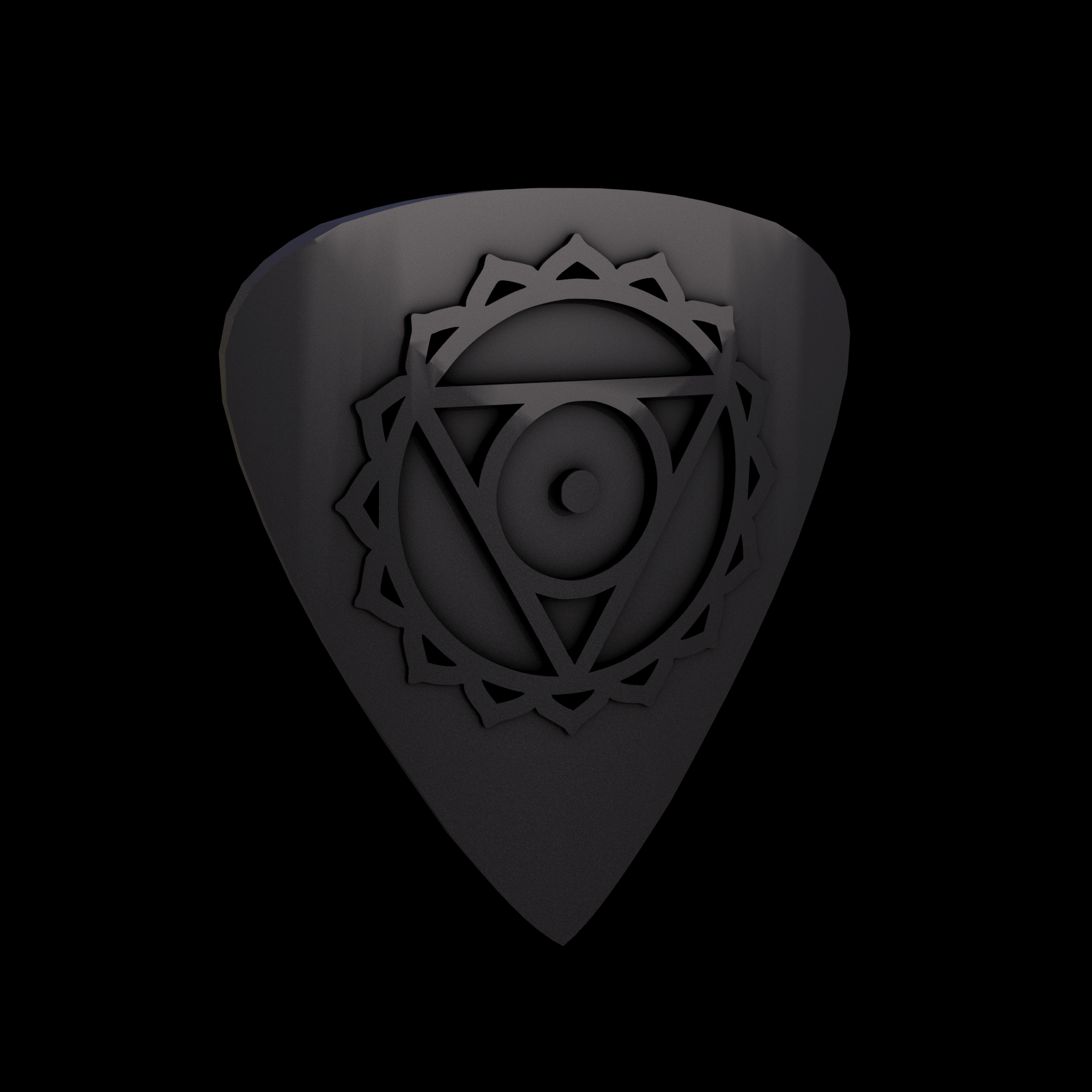 Bronze infused 420 stainless steel, manufactured using 3D printing, treated for a dark grey matte surface finish, with visible print lines.