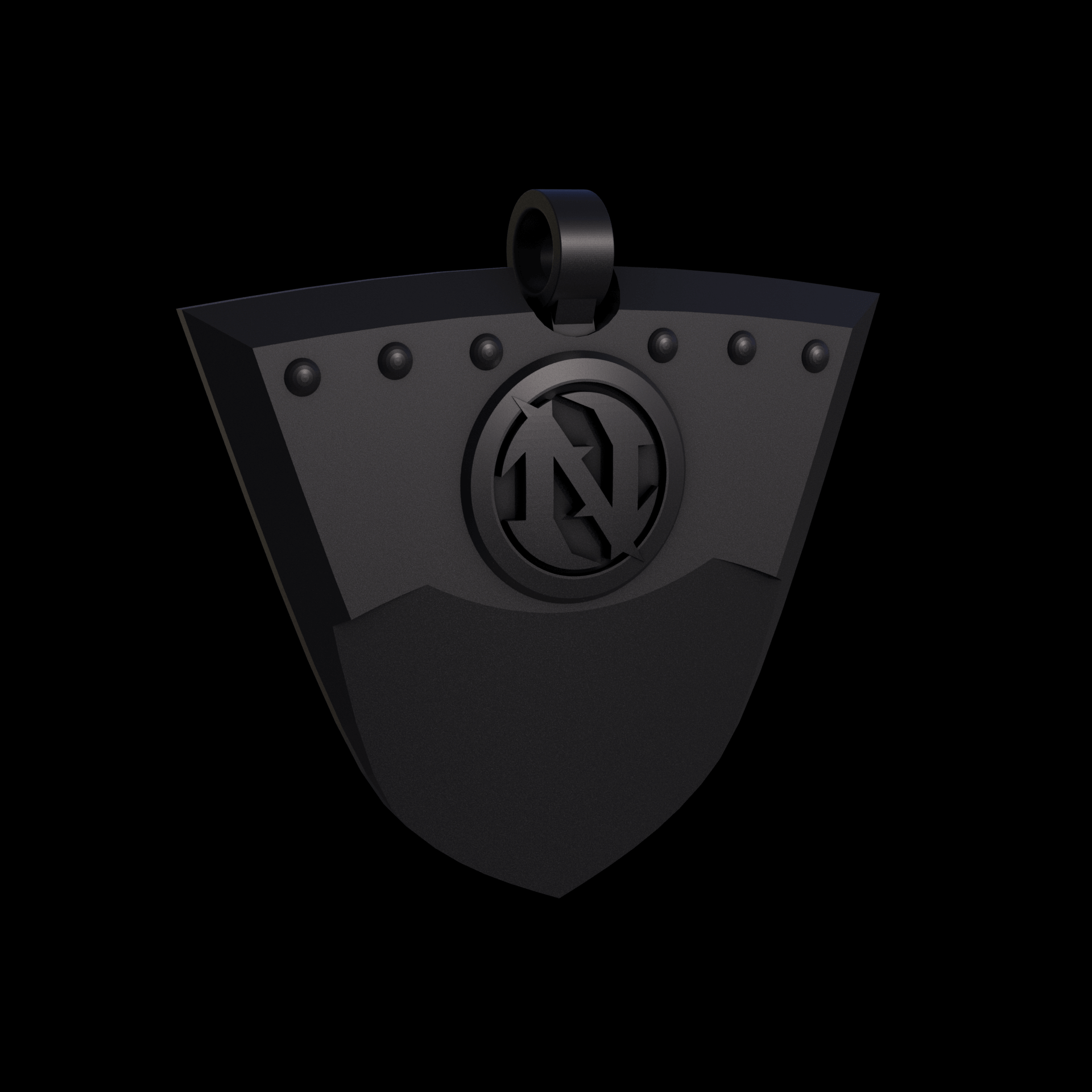 Bronze infused 420 stainless steel, manufactured using 3D printing, treated for a dark grey matte surface finish, with visible print lines.