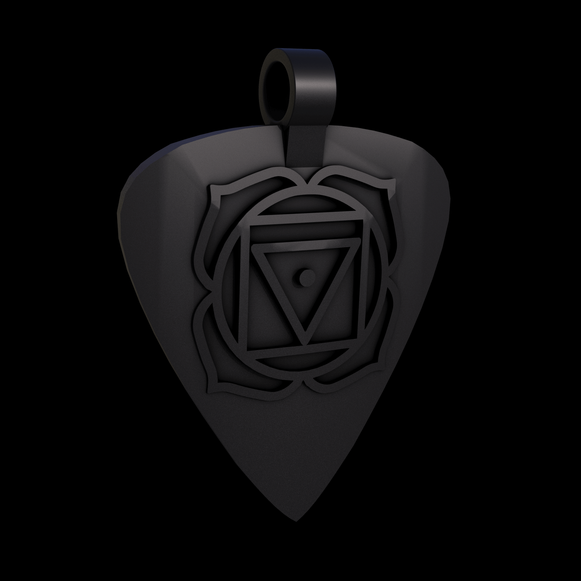 Bronze infused 420 stainless steel, manufactured using 3D printing, treated for a dark grey matte surface finish, with visible print lines.