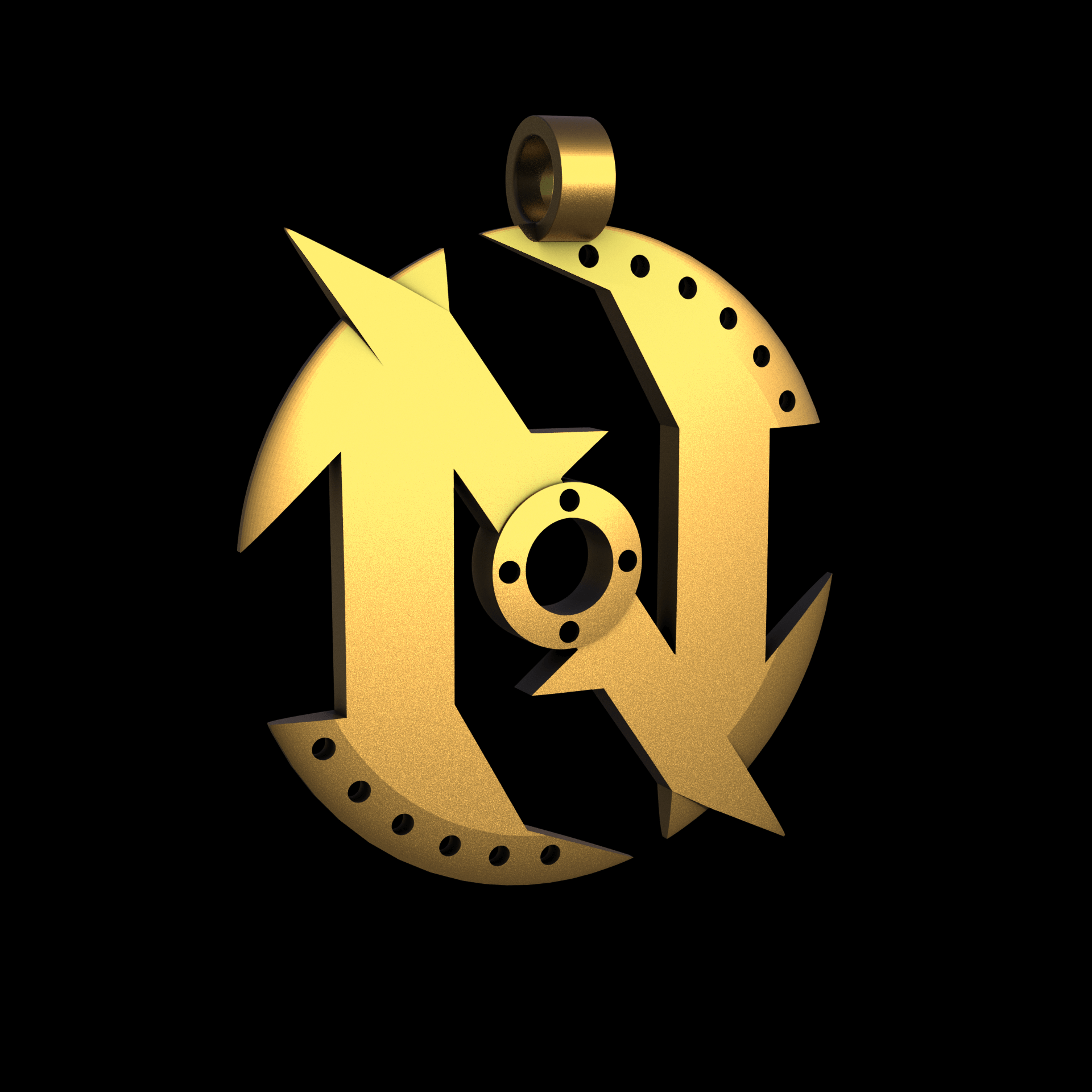 Brass manufactured using wax casting, and lightly polished with a rough matte surface finish.