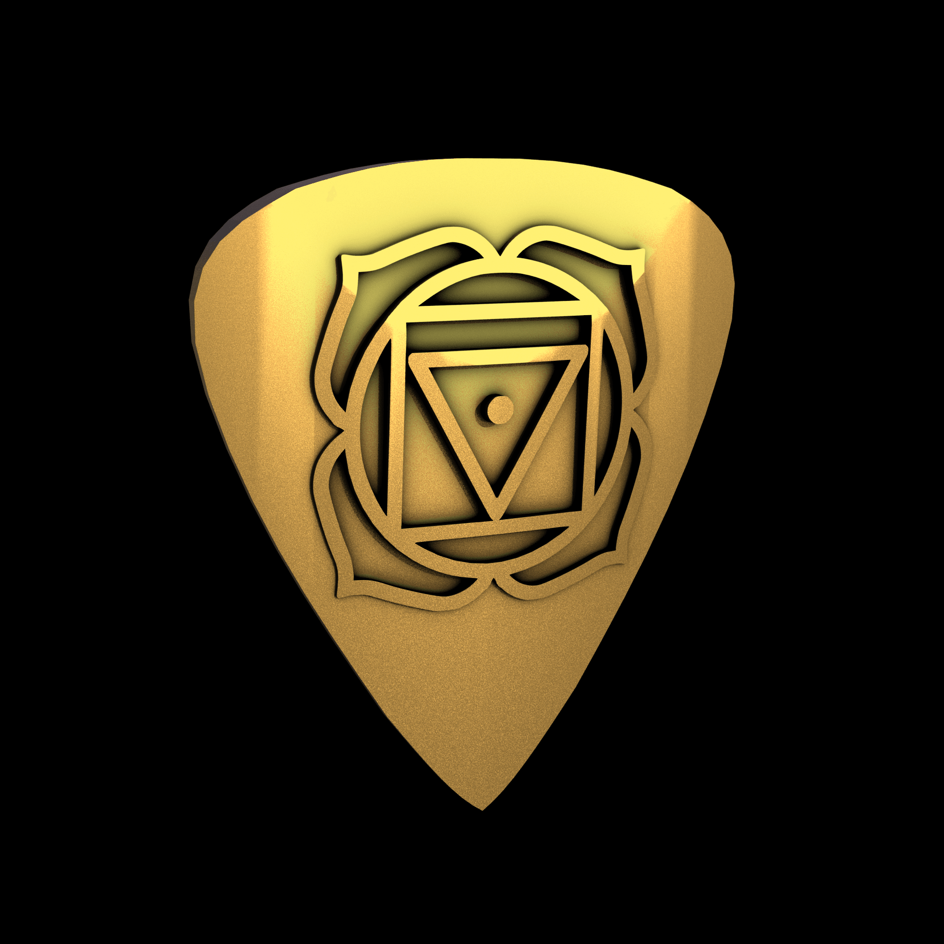 Brass manufactured using wax casting, and lightly polished with a rough matte surface finish.