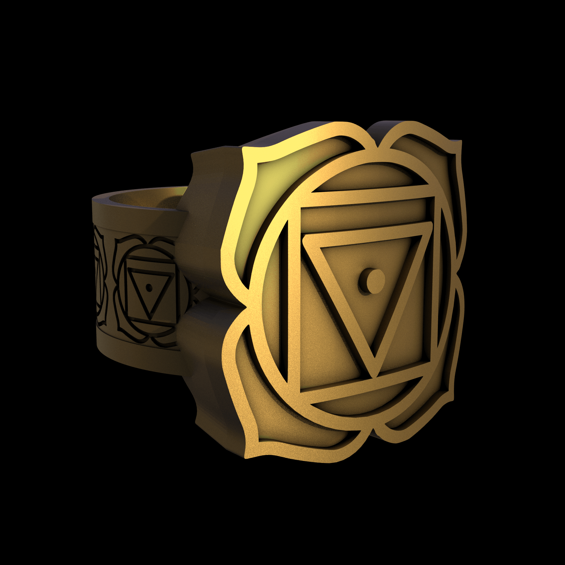 Brass manufactured using wax casting, and lightly polished with a rough matte surface finish.