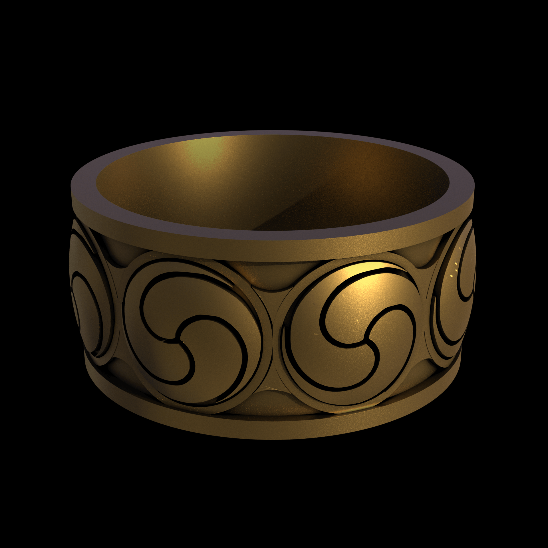 Brass manufactured using wax casting, and lightly polished with a rough matte surface finish.