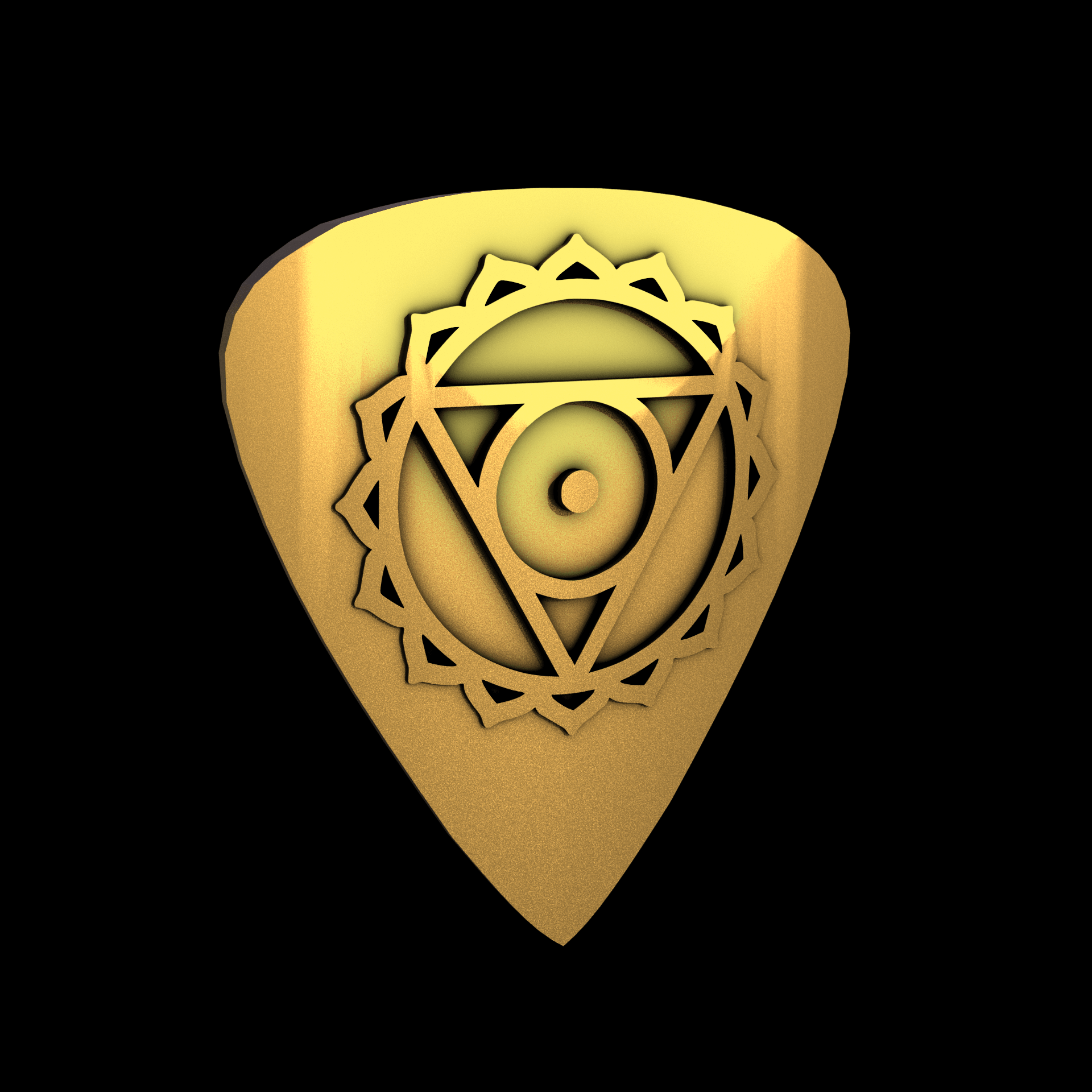 Brass manufactured using wax casting, and lightly polished with a rough matte surface finish.