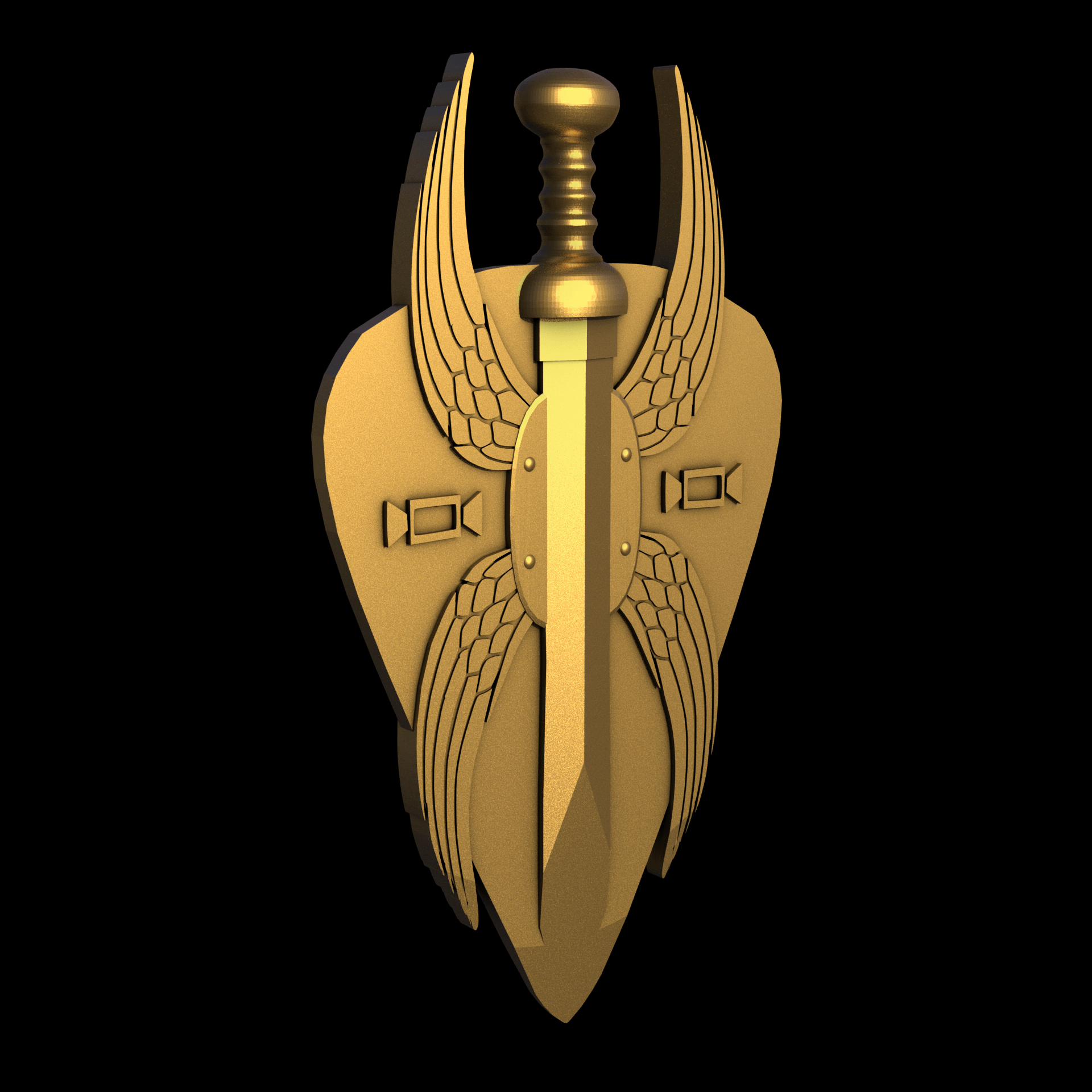 Brass manufactured using wax casting, and lightly polished with a rough matte surface finish.