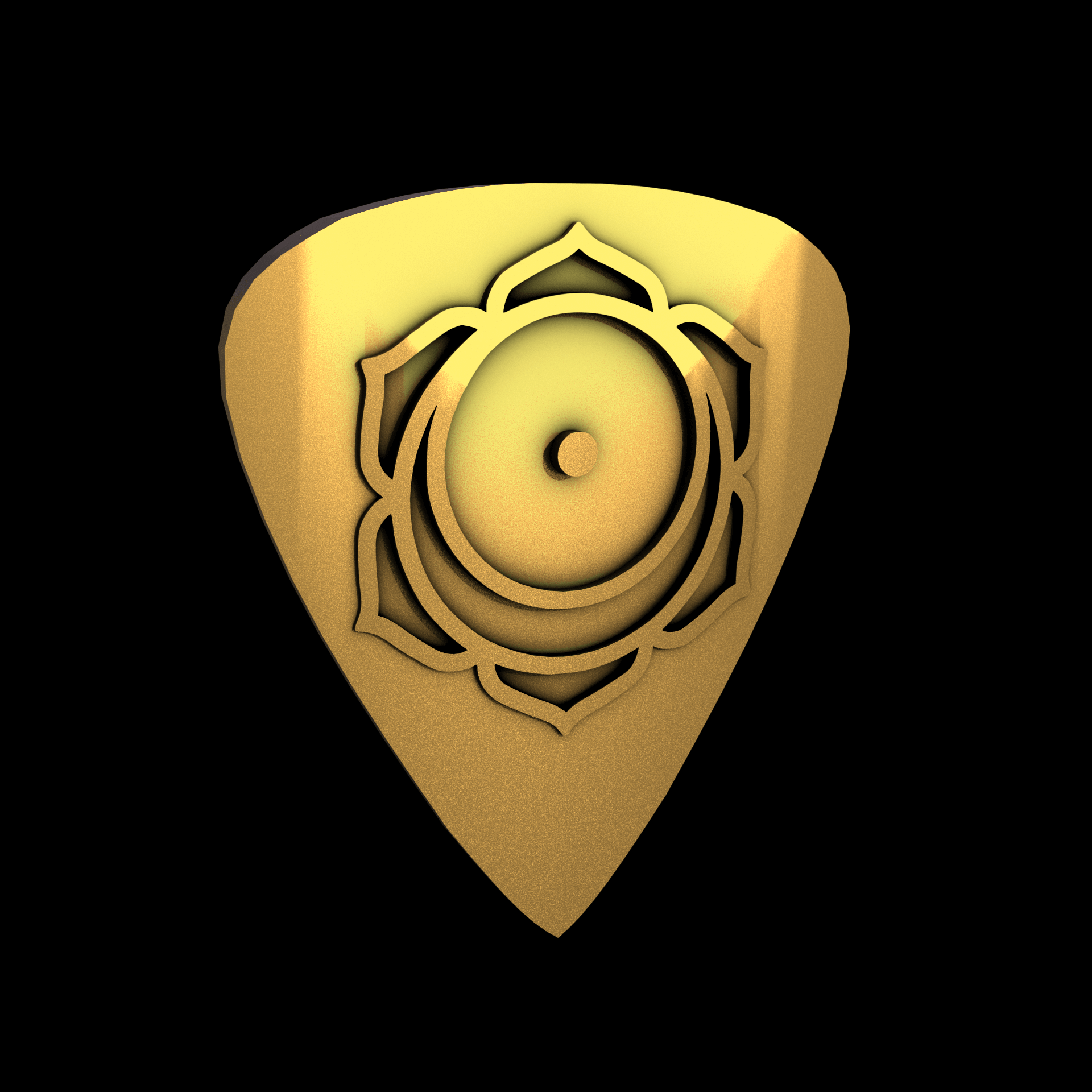 Brass manufactured using wax casting, and lightly polished with a rough matte surface finish.