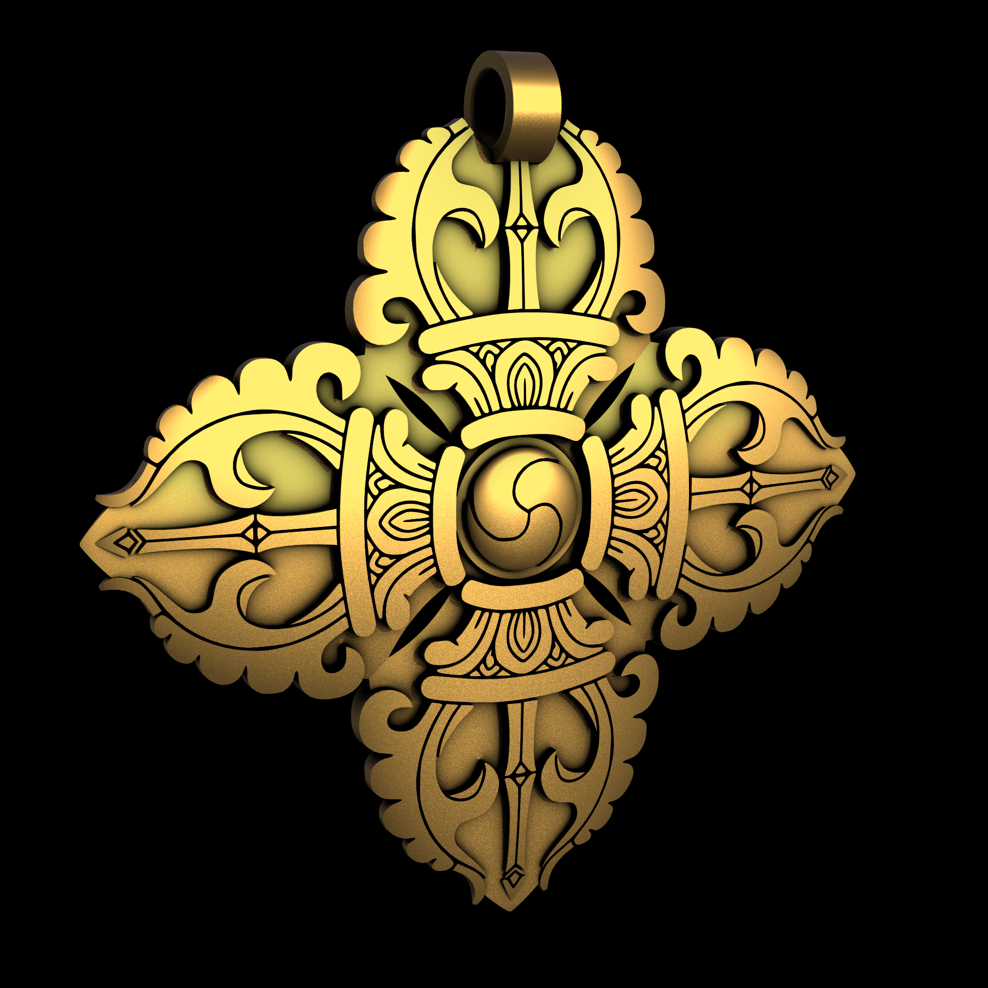 Brass manufactured using wax casting, and lightly polished with a rough matte surface finish.