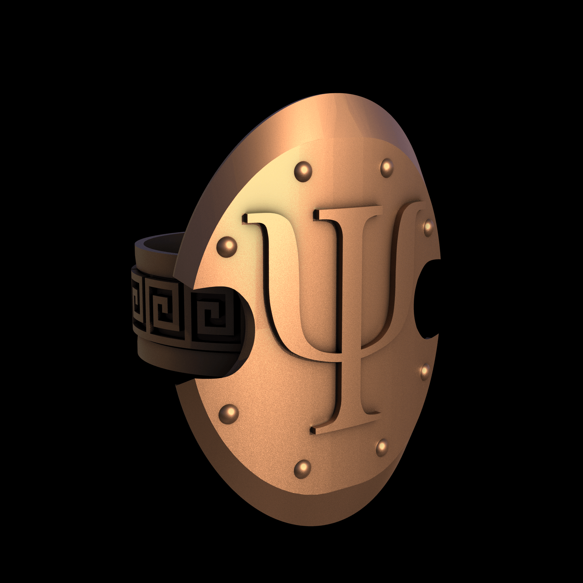 Bronze manufactured using wax casting, and lightly polished with a rough matte surface finish.