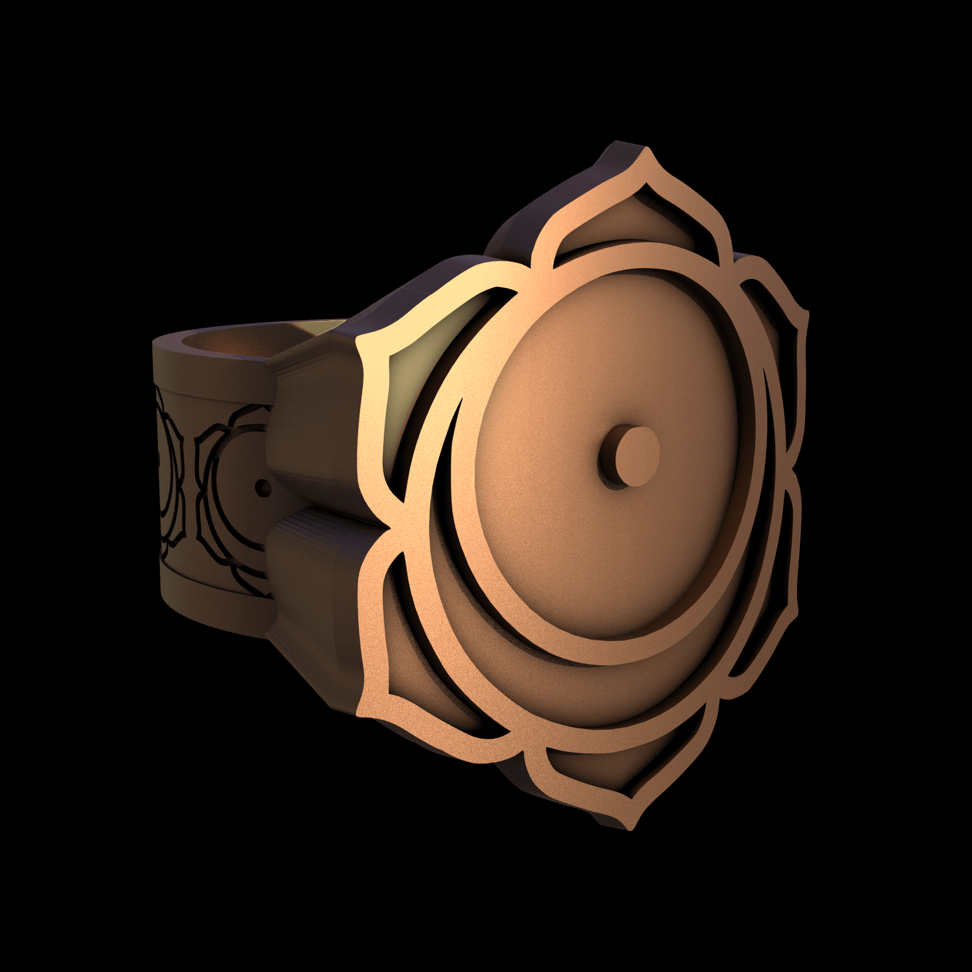 Bronze manufactured using wax casting, and lightly polished with a rough matte surface finish.