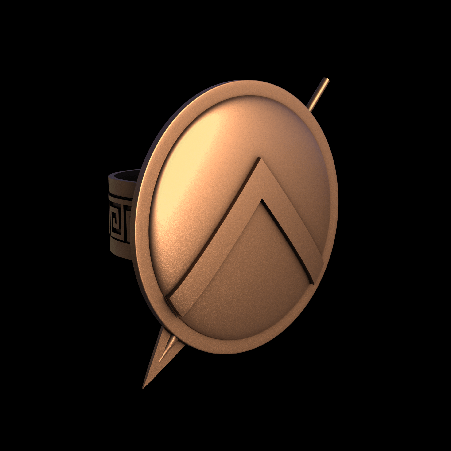 Bronze manufactured using wax casting, and lightly polished with a rough matte surface finish.