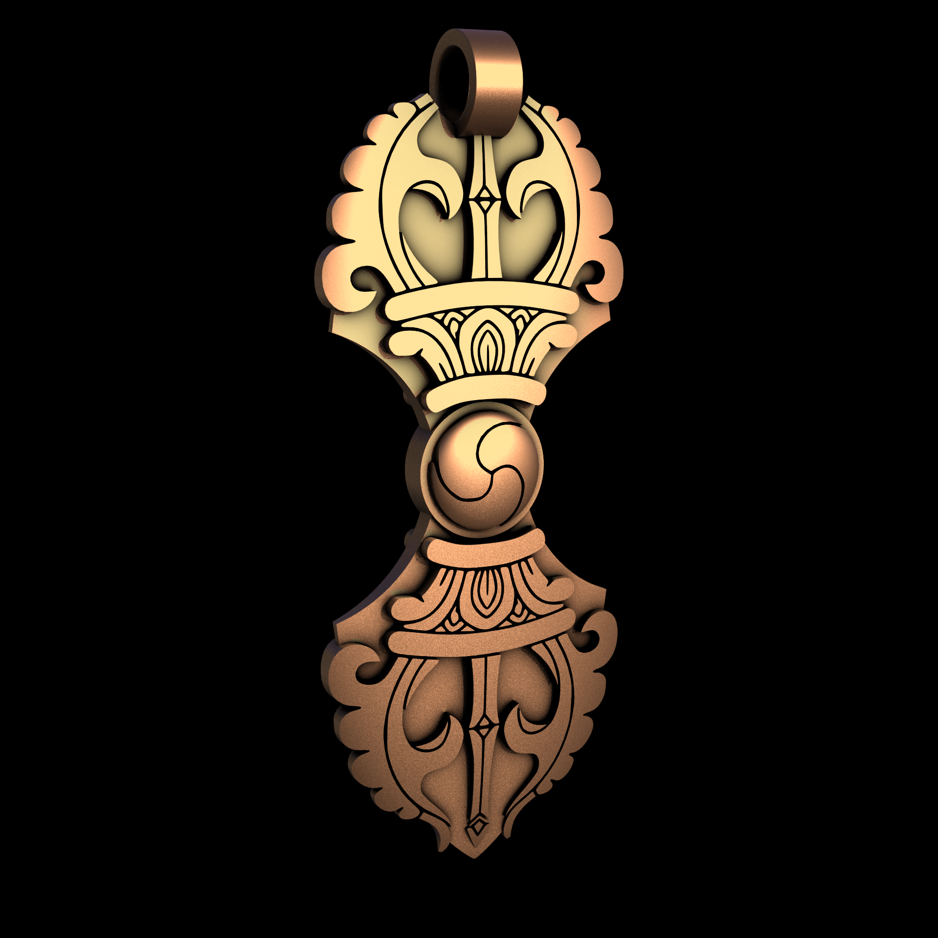 Bronze manufactured using wax casting, and lightly polished with a rough matte surface finish.