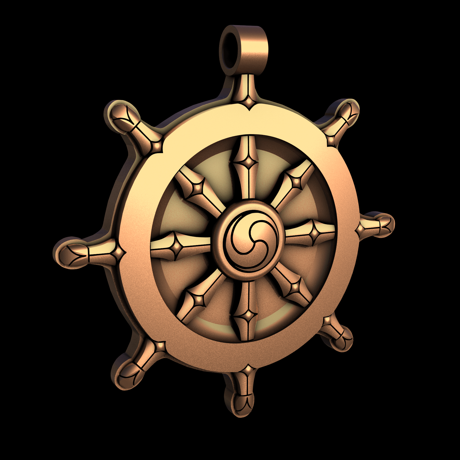 Bronze manufactured using wax casting, and lightly polished with a rough matte surface finish.