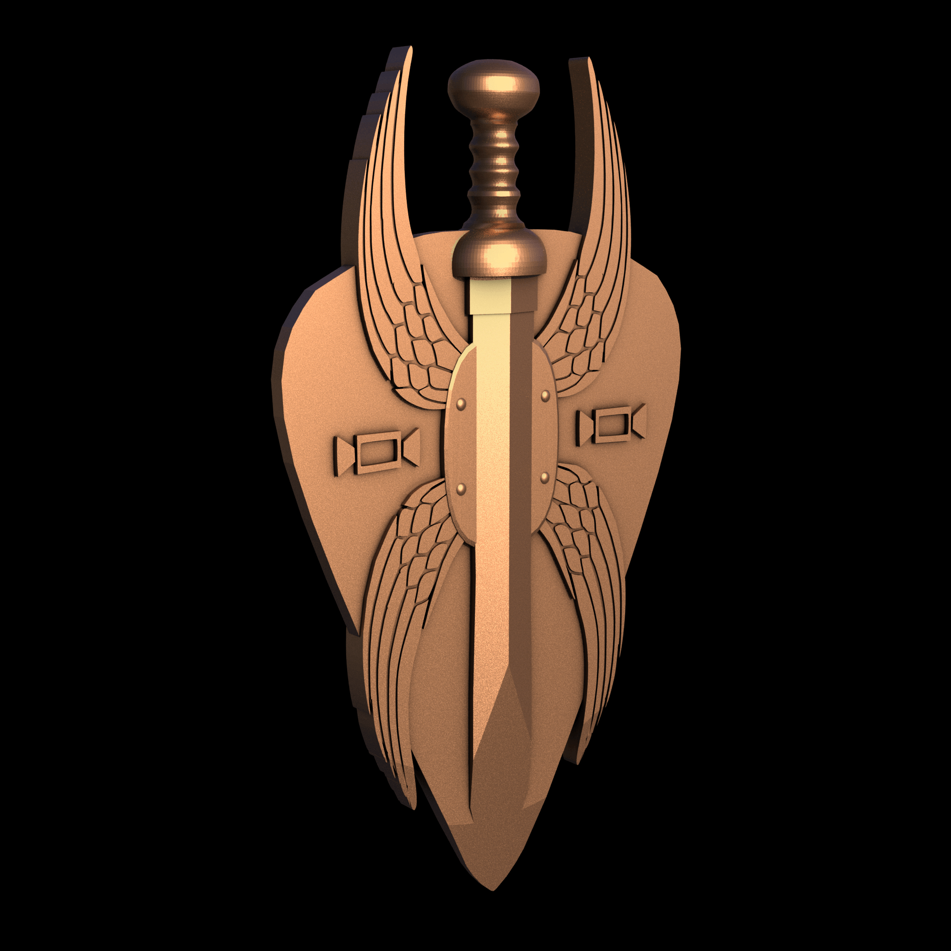 Bronze manufactured using wax casting, and lightly polished with a rough matte surface finish.