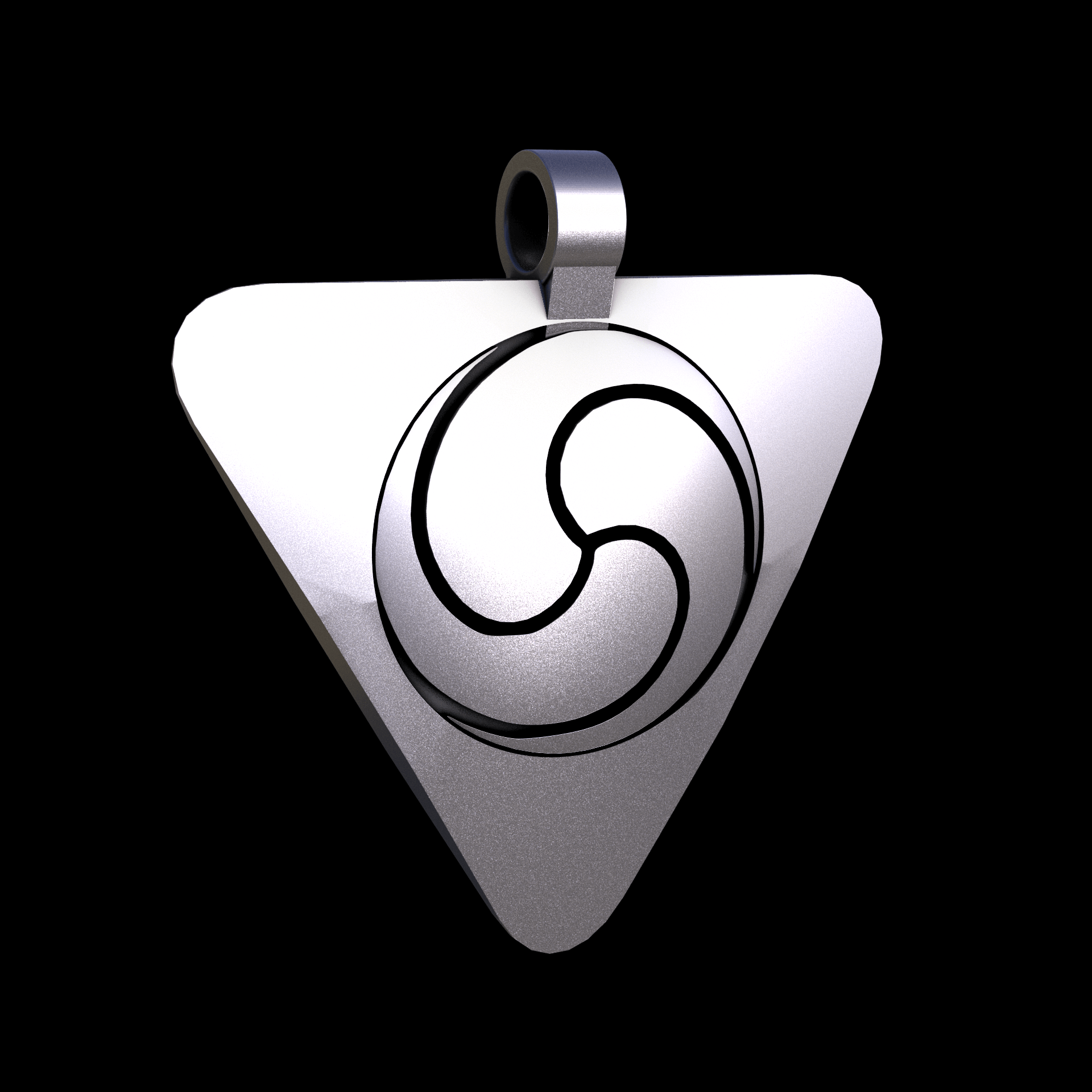 Sterling silver manufactured using wax casting, and lightly polished with a rough matte surface finish.