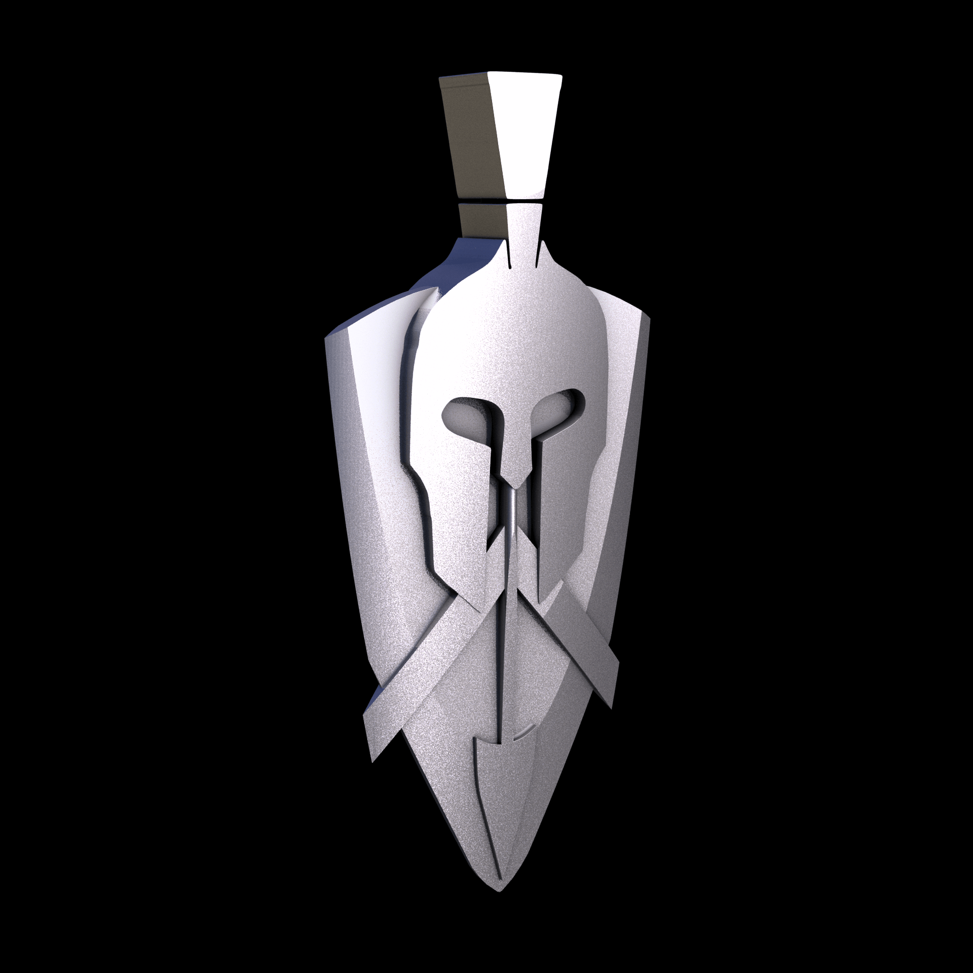 Sterling silver manufactured using wax casting, and lightly polished with a rough matte surface finish.