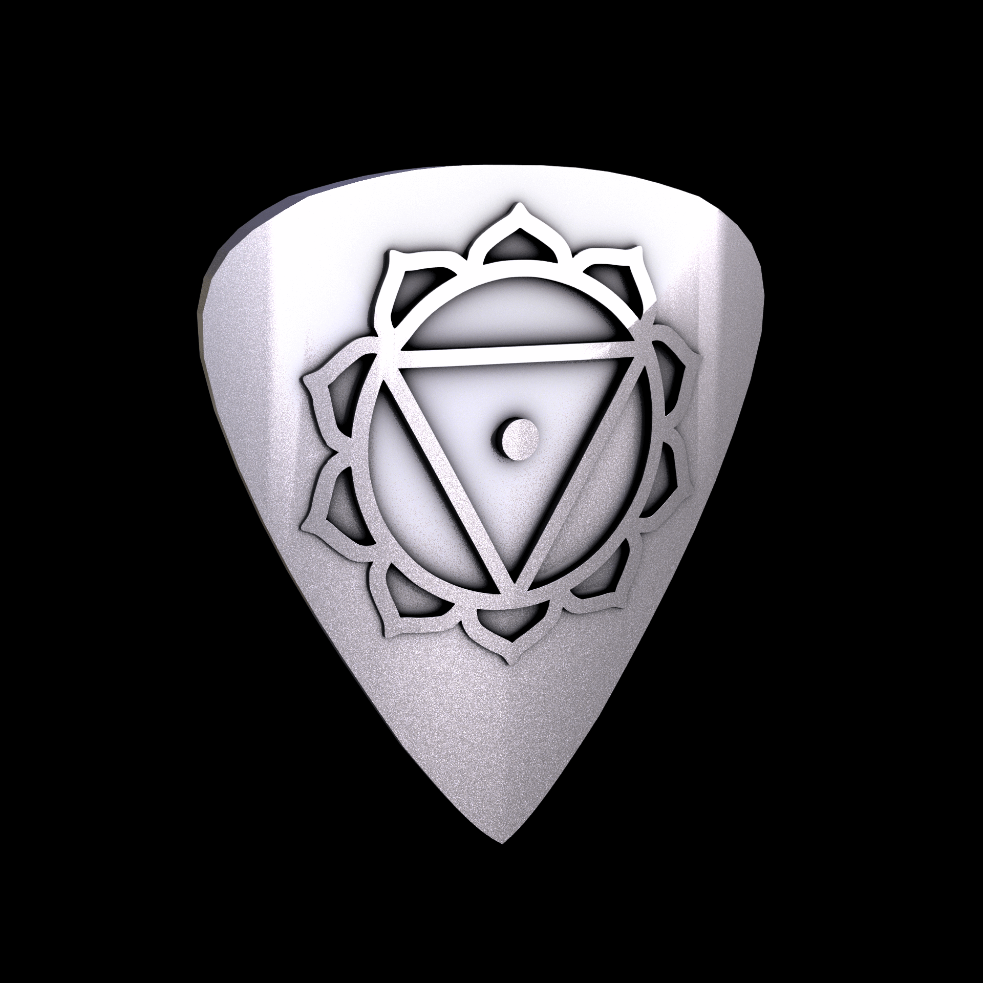 Sterling silver manufactured using wax casting, and lightly polished with a rough matte surface finish.