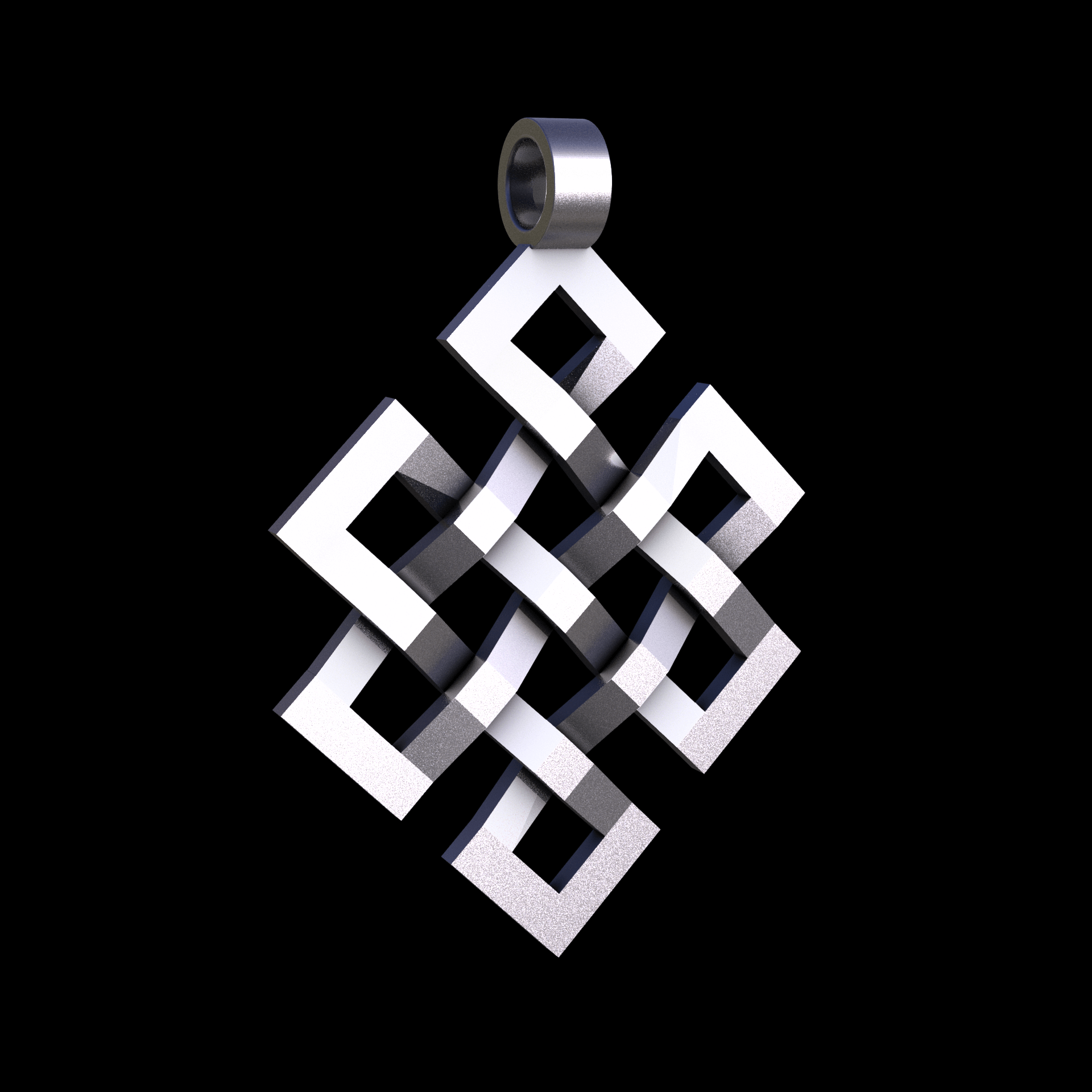 Sterling silver manufactured using wax casting, and lightly polished with a rough matte surface finish.