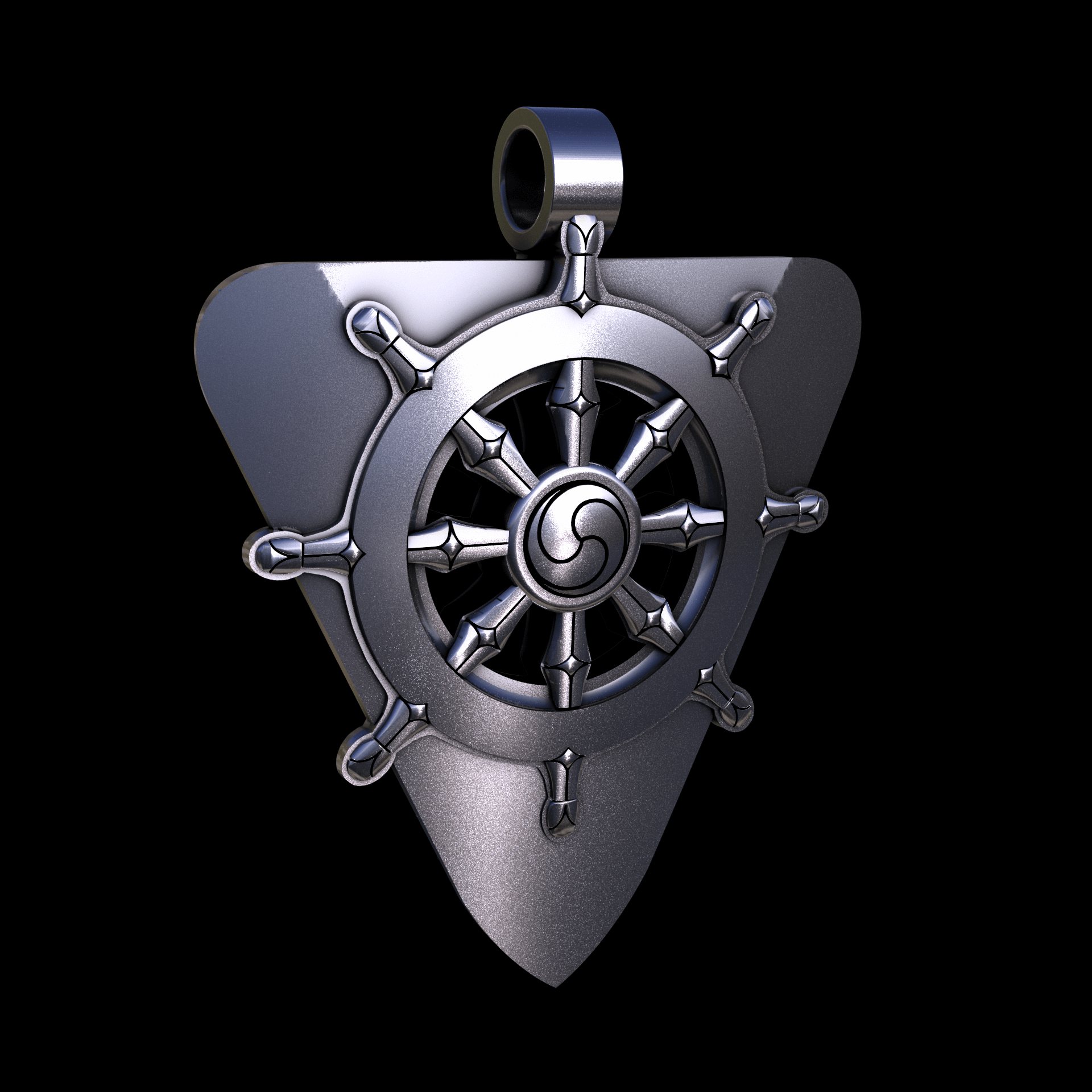 Sterling silver manufactured using wax casting, with a hand polished finish, for a slightly textured, mild sheen surface.