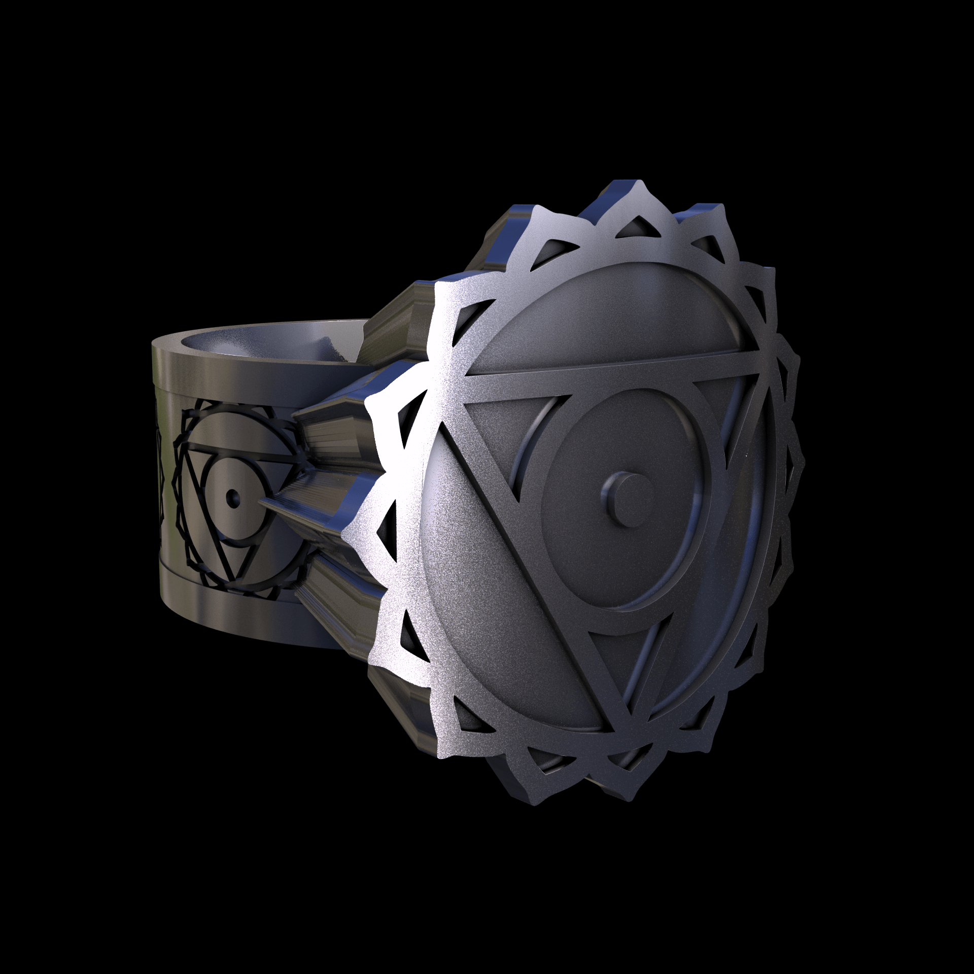 Sterling silver manufactured using wax casting, with a hand polished finish, for a slightly textured, mild sheen surface.