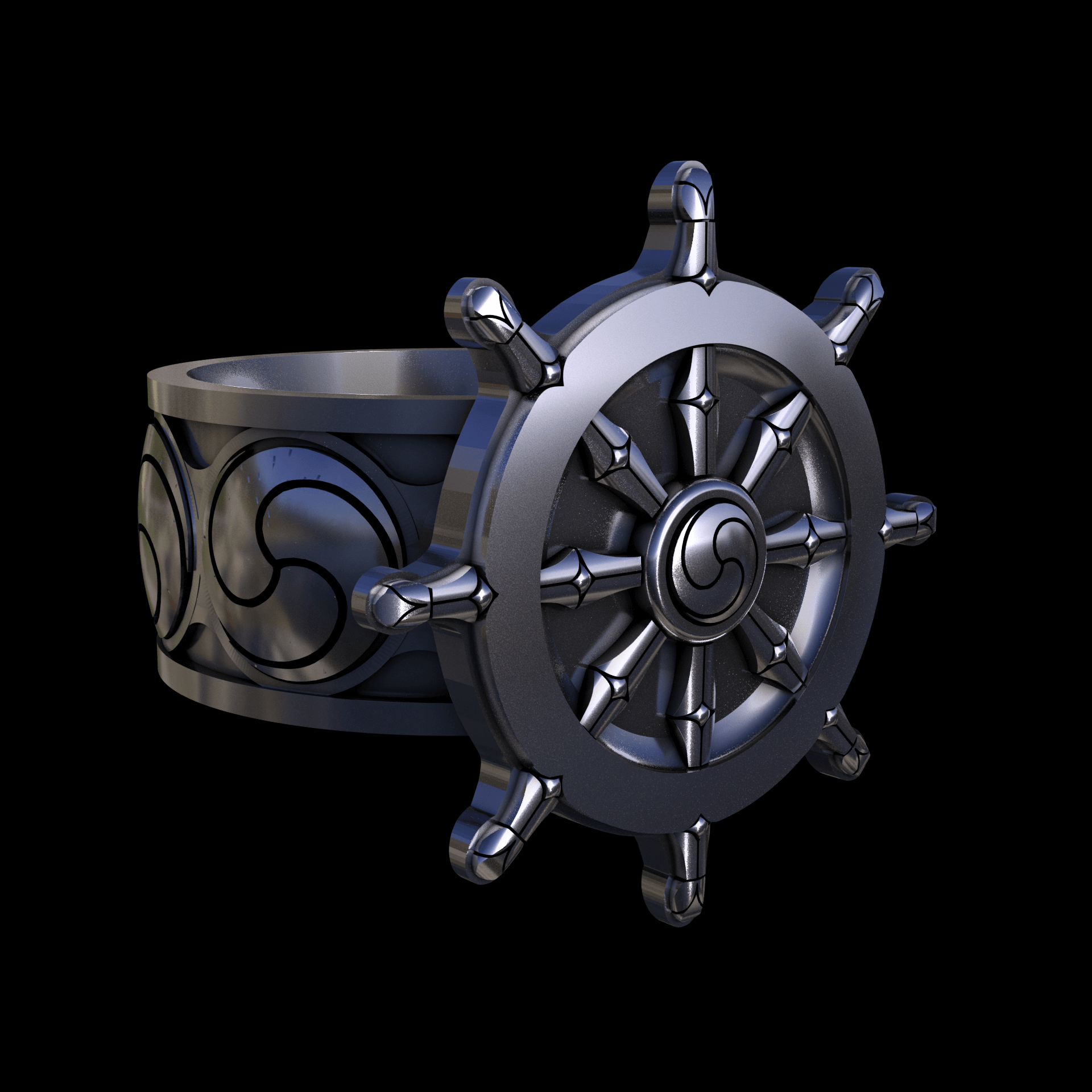 Sterling silver manufactured using wax casting, with a hand polished finish, for a slightly textured, mild sheen surface.