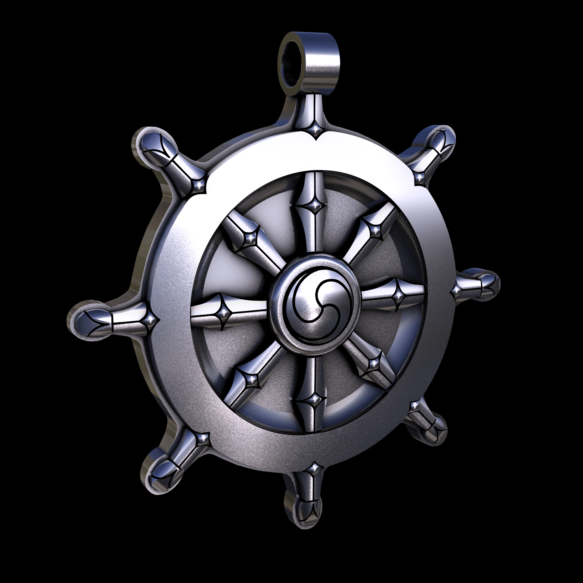 Sterling silver manufactured using wax casting, with a hand polished finish, for a slightly textured, mild sheen surface.