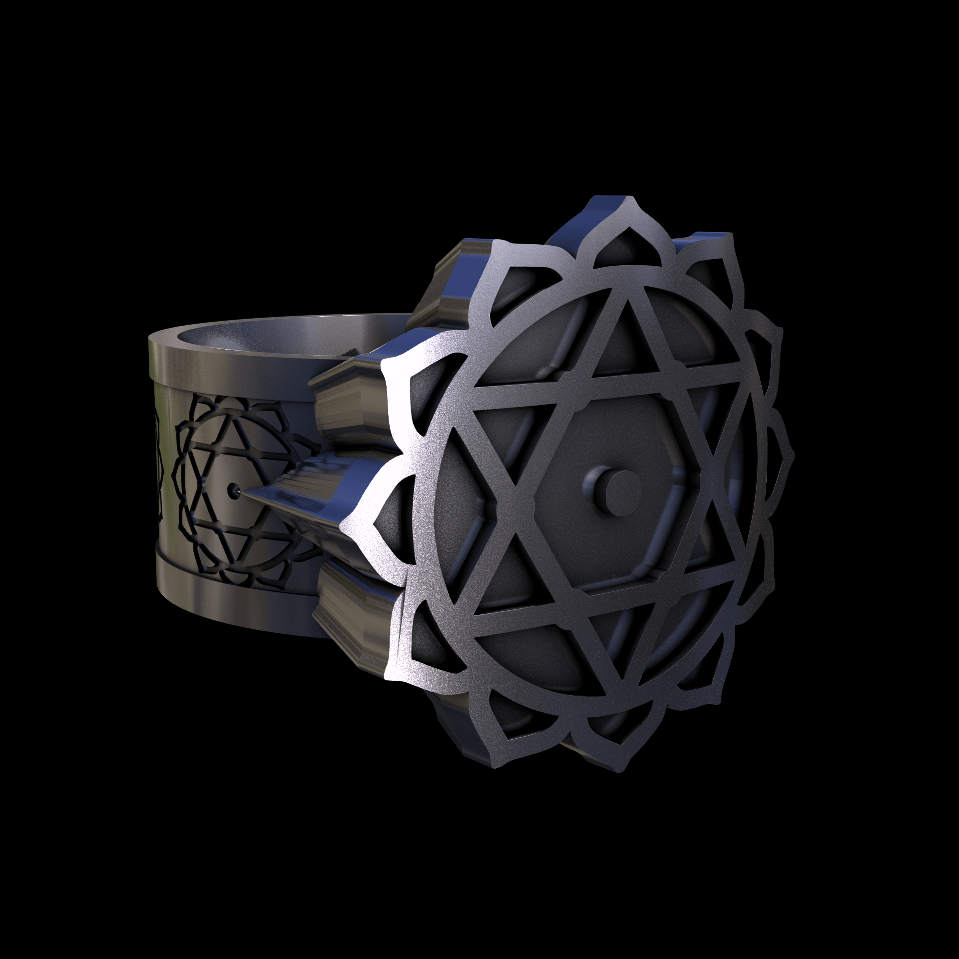 Sterling silver manufactured using wax casting, with a hand polished finish, for a slightly textured, mild sheen surface.