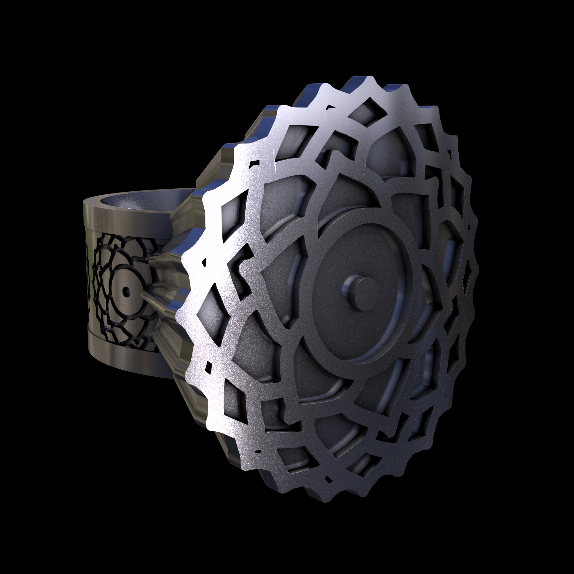 Sterling silver manufactured using wax casting, with a hand polished finish, for a slightly textured, mild sheen surface.