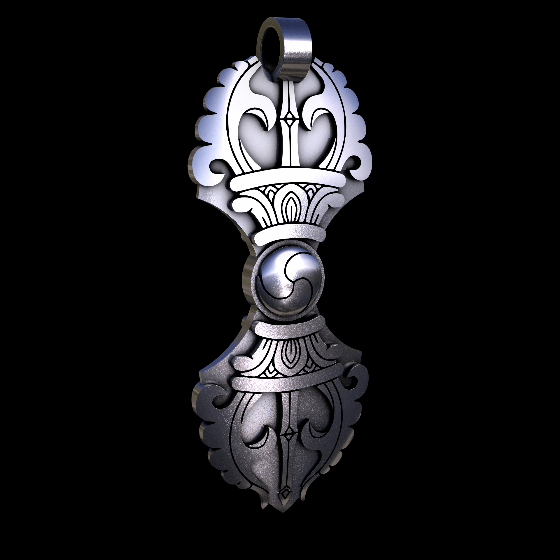 Sterling silver manufactured using wax casting, with a hand polished finish, for a slightly textured, mild sheen surface.