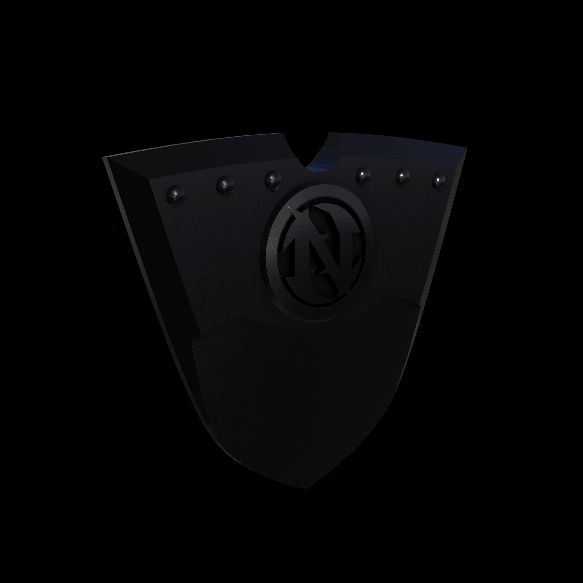 Bronze infused 420 stainless steel, manufactured using 3D printing, treated and polished for a dark grey sheen, with visible print lines.