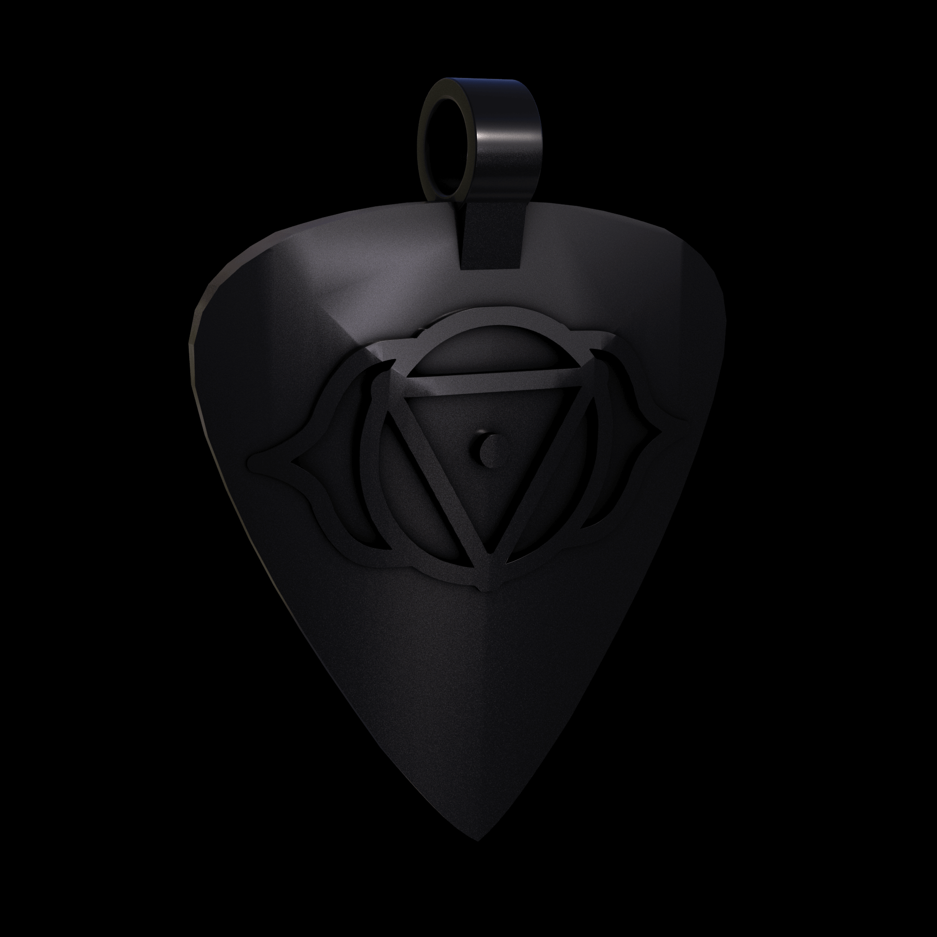 Bronze infused 420 stainless steel, manufactured using 3D printing, treated and polished for a dark grey sheen, with visible print lines.