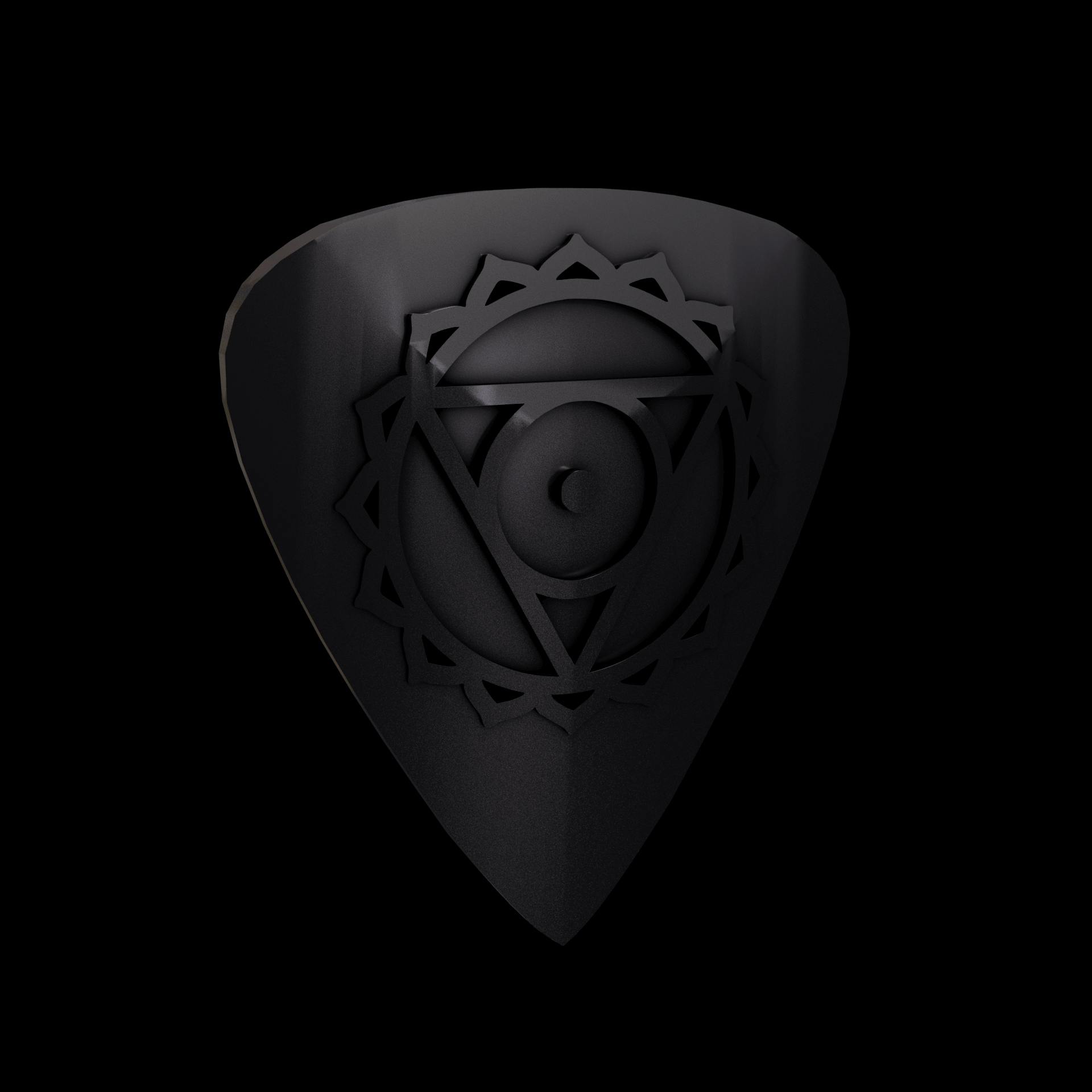 Bronze infused 420 stainless steel, manufactured using 3D printing, treated and polished for a dark grey sheen, with visible print lines.