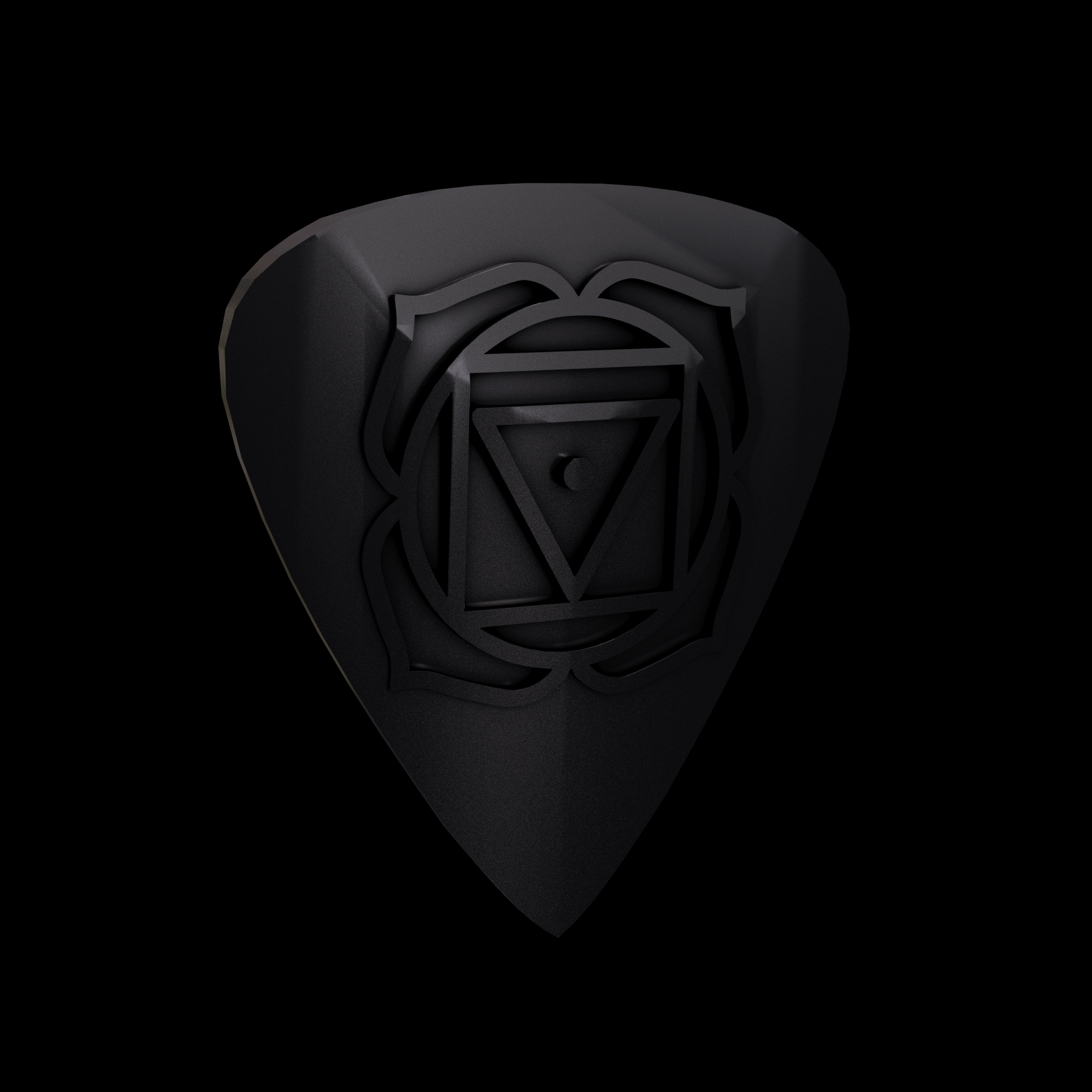 Bronze infused 420 stainless steel, manufactured using 3D printing, treated and polished for a dark grey sheen, with visible print lines.